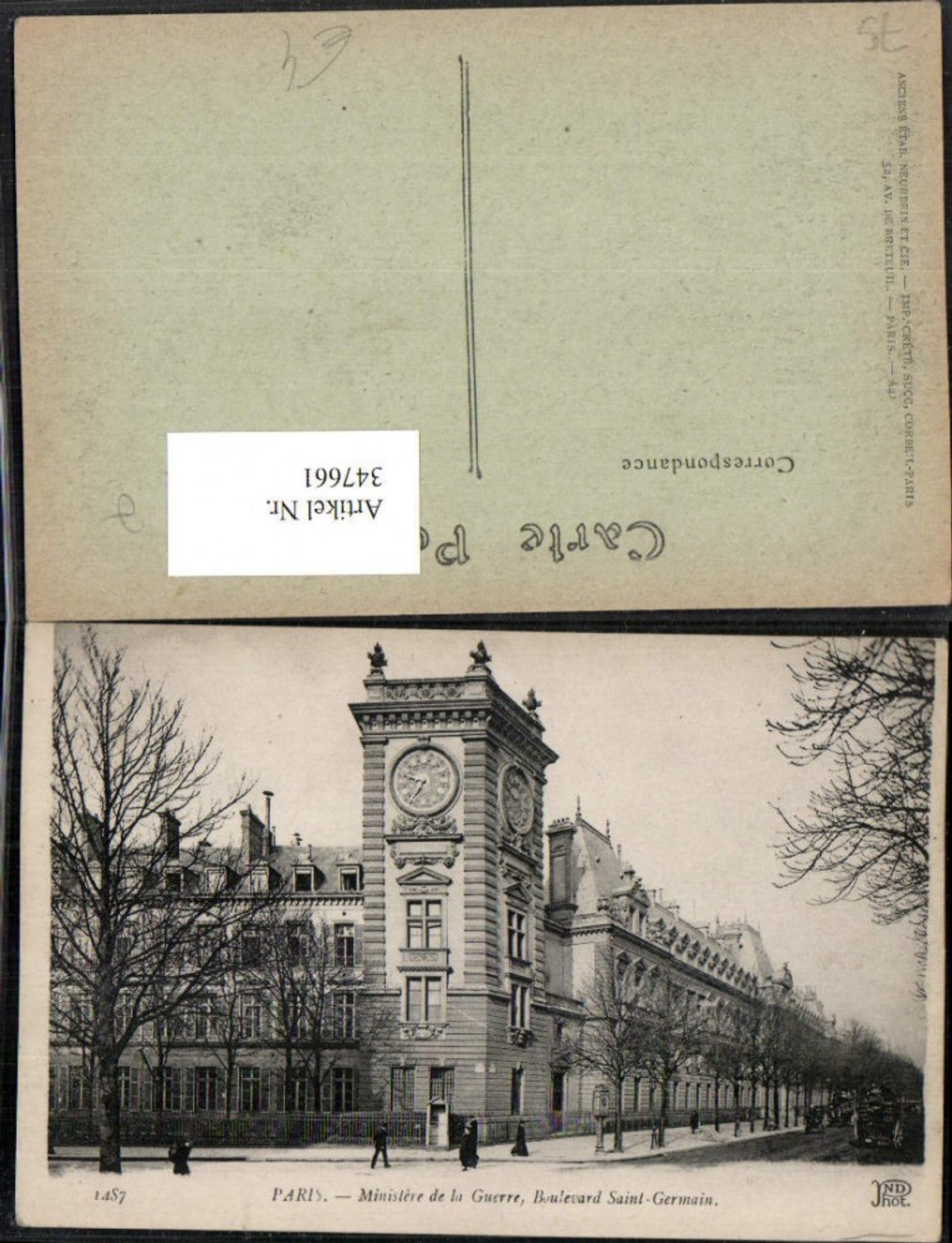 347661,Ile-de-France Paris Boulevard Saint-Germain Ministere de la Guerre Kriegsministerium