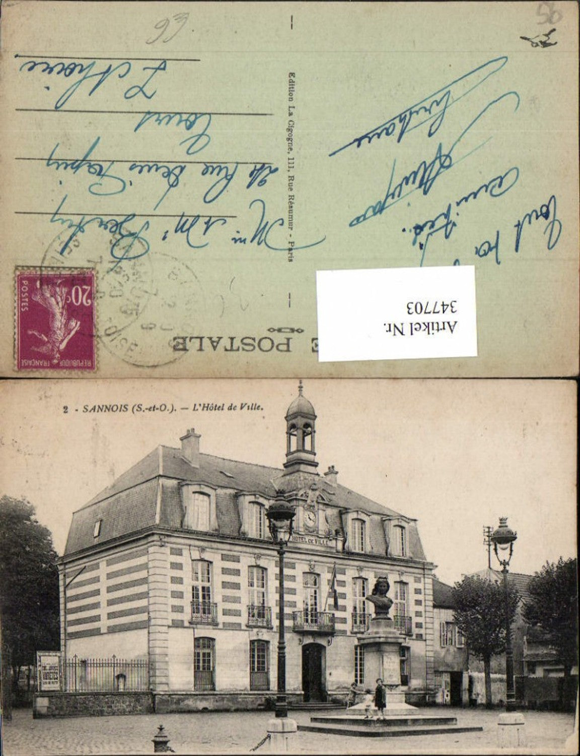 347703,Ile-de-France Val-Oise Sannois L'Hotel de Ville Rathaus