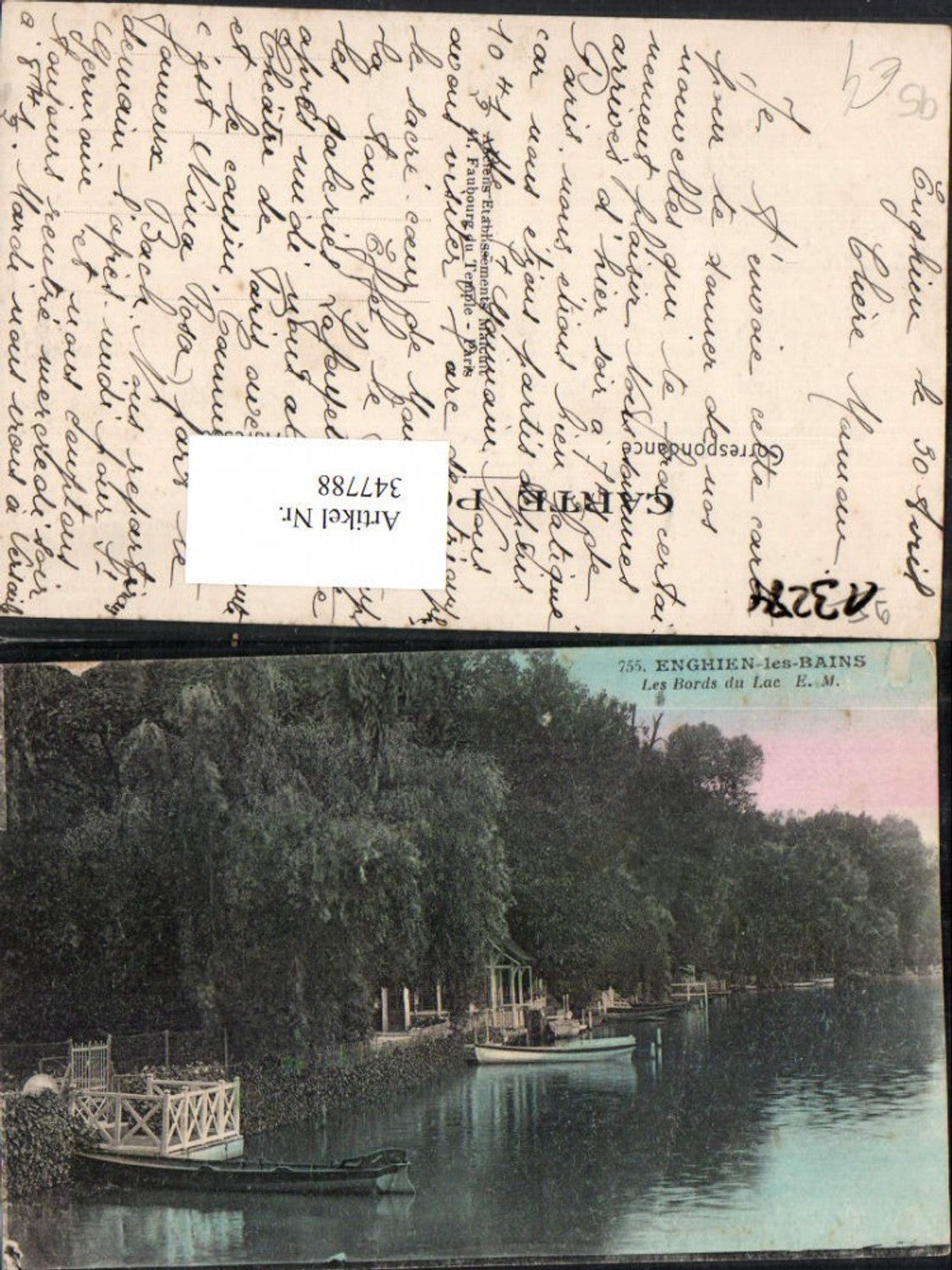 347788,Ile-de-France Val-Oise Enghien-les-Bains Les Bords du Lac See Ruderboot