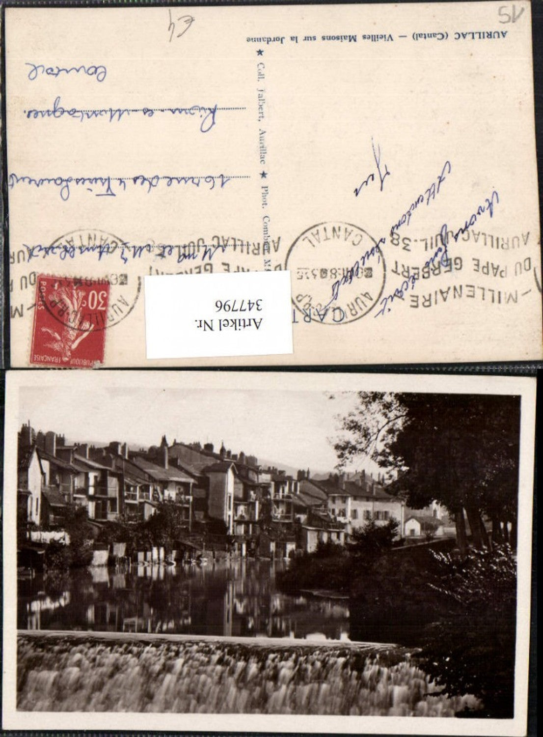 347796,Auvergne Cantal Aurillac Vieilles Maison sur la Jordanne Häuser Wehr