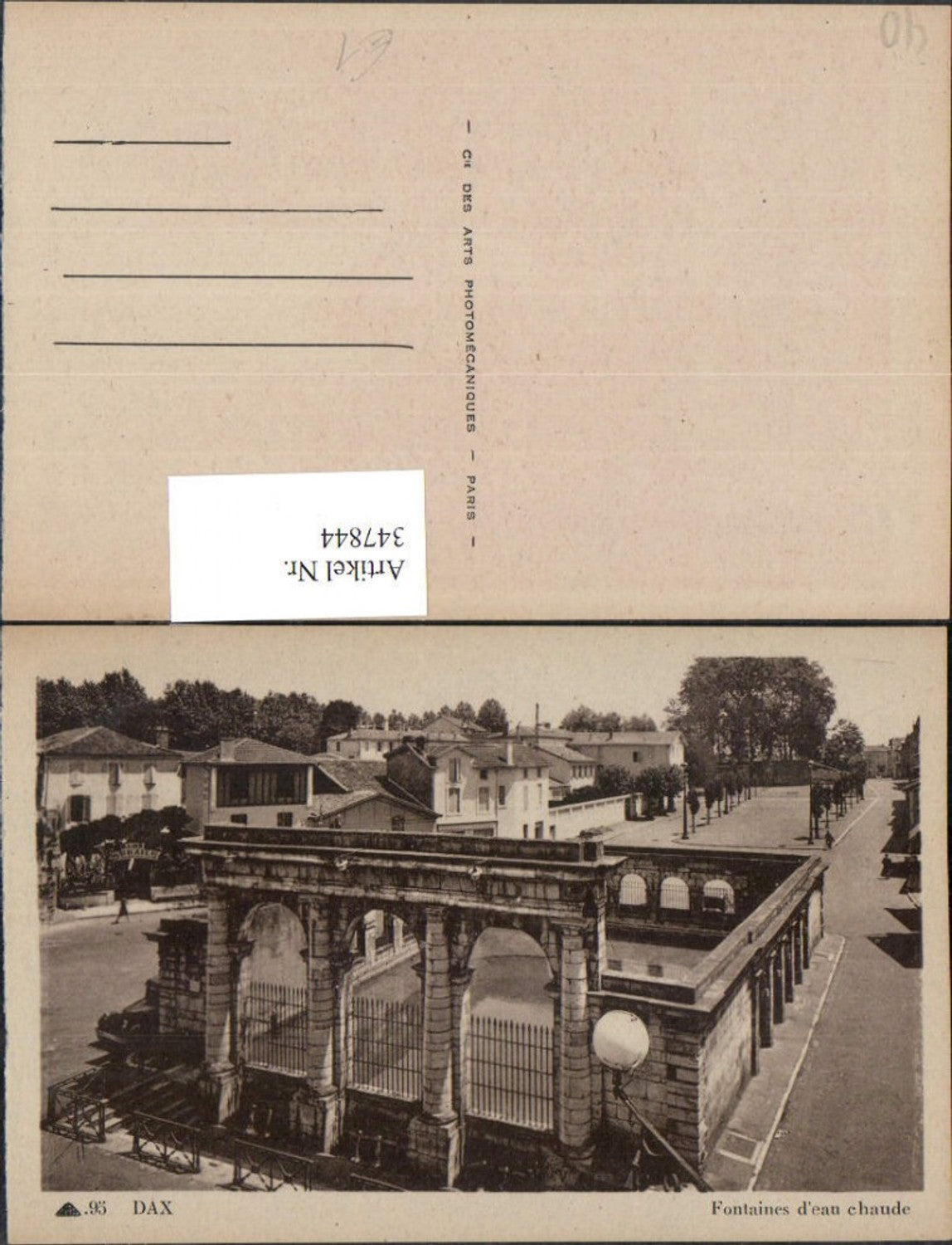 347844,Aquitanien Landes Dax Fontaines d'eau chaude Wasserbecken Brunnen