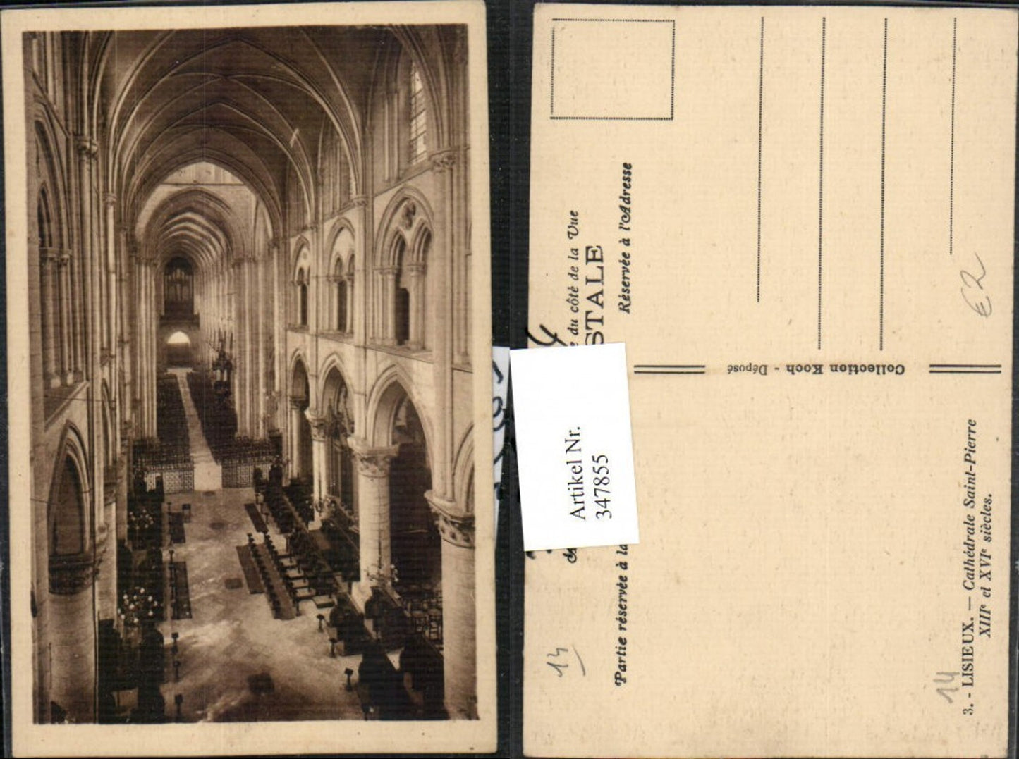 347855,Basse-Normandie Calvados Lisieux Cathedrale Saint-Pierre Kirche Innenansicht