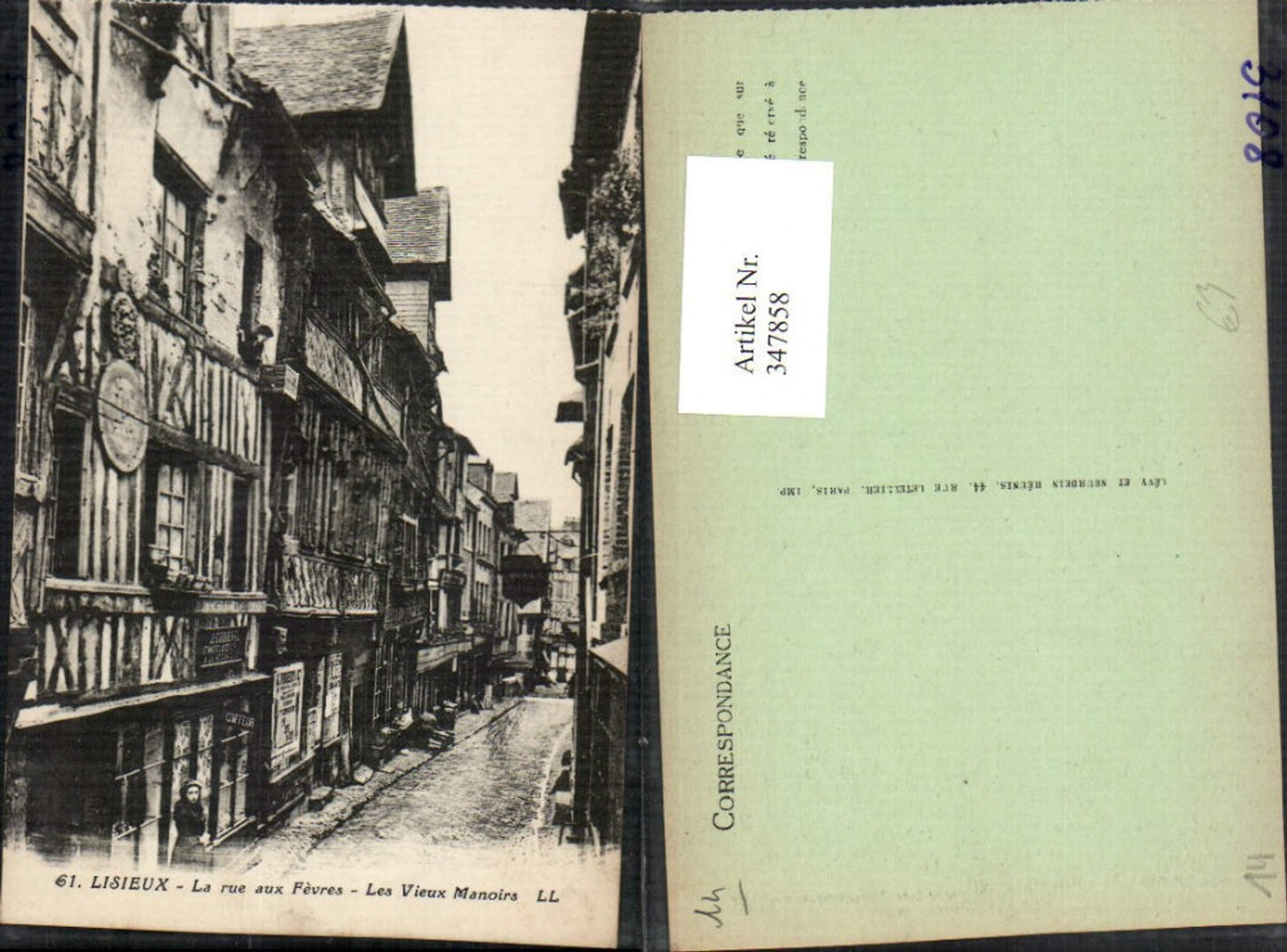 347858,Basse-Normandie Calvados Lisieux La rue aux Fevres Les Vieux Manoirs Straßenansicht