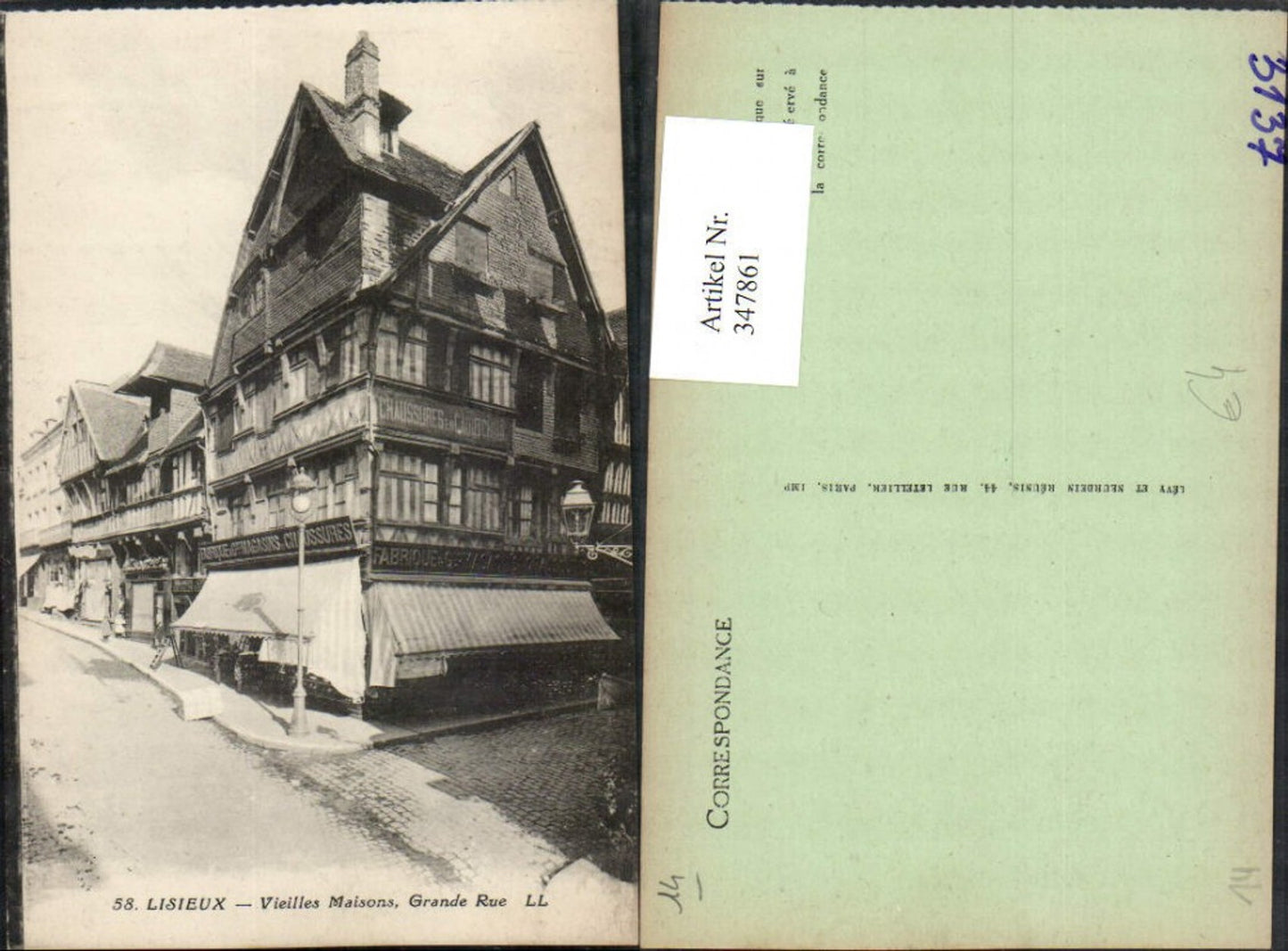 347861,Basse-Normandie Calvados Lisieux Vieilles Maisons Grande Rue Straßenansicht