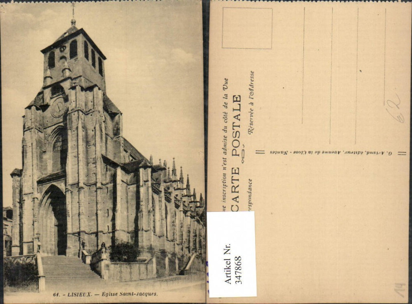 347868,Basse-Normandie Calvados Lisieux Eglise Saint-Jacques Kirche