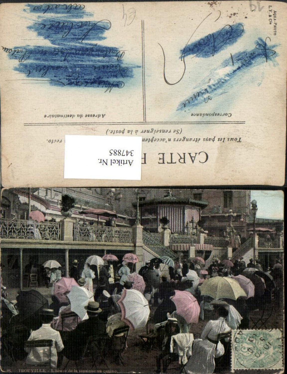 347885,Basse-Normandie Calvados Trouville L'heure de la musique au casino Terrasse Schirme