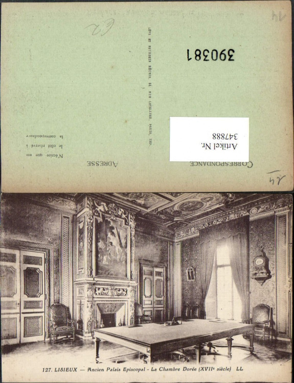 347888,Basse-Normandie Calvados Lisieux Ancien Palais Episcopal Chambre Doree Innenansicht
