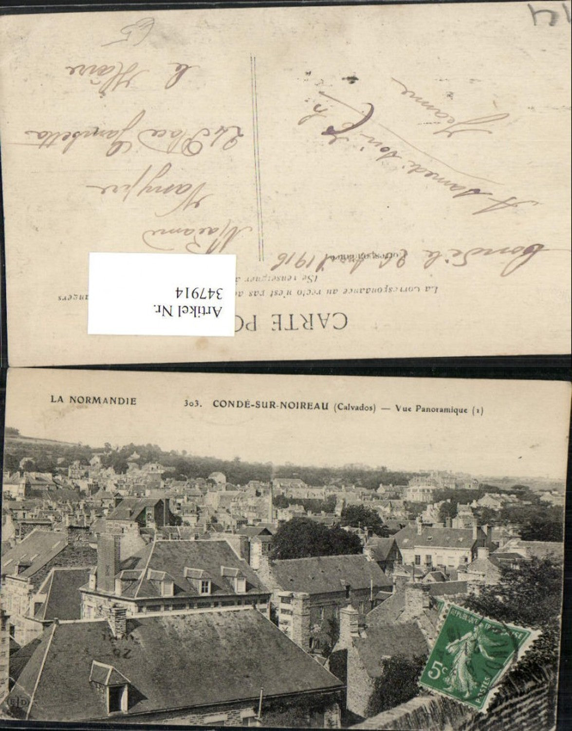 347914,Basse-Normandie Calvados Conde-sur-Noireau Vue Panoramique Totale