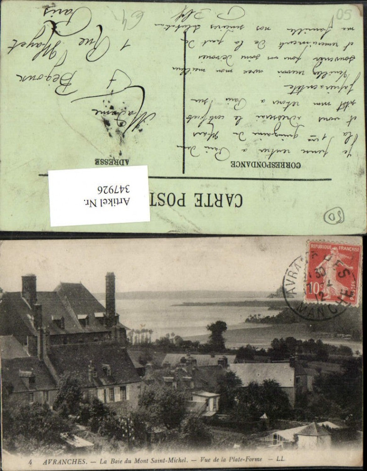 347926,Basse-Normandie Manche Avranches La Baie du Mont-Saint-Michel vue de la Plate-Forme
