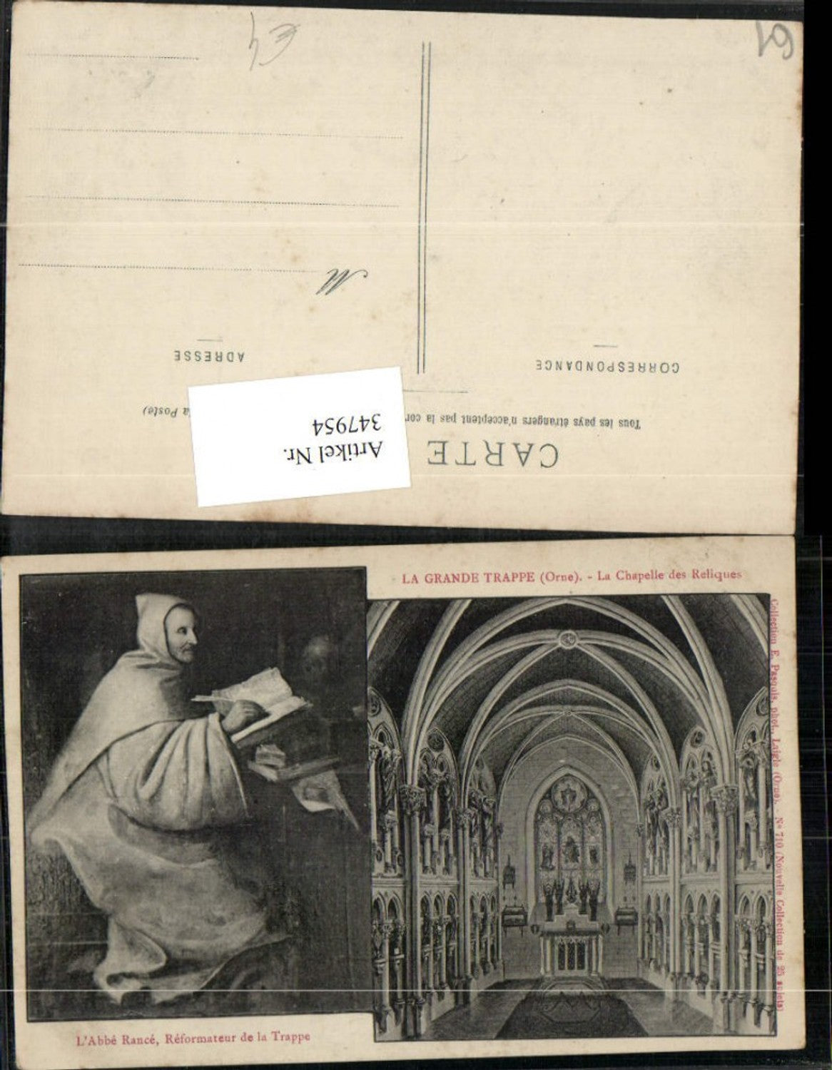 347954,Basse-Normandie Orne Grande Trappe La Chapelle des Reliques Kirche Mönch
