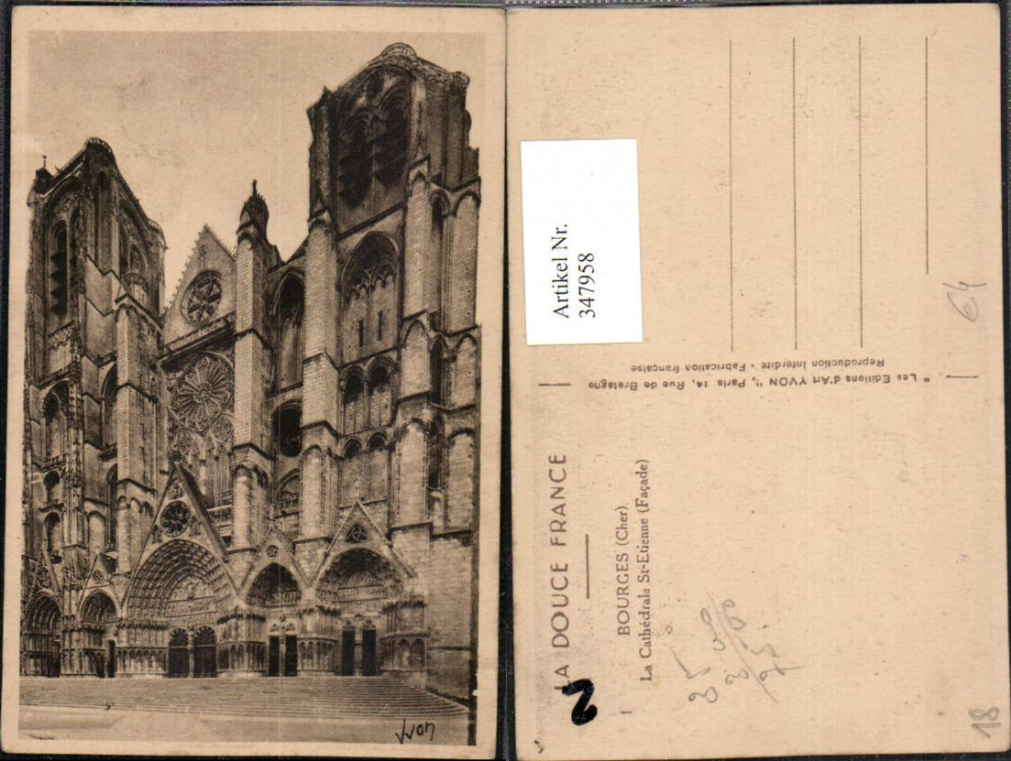 347958,Centre Cher Bourges La Cathedrale St-Etienne Church