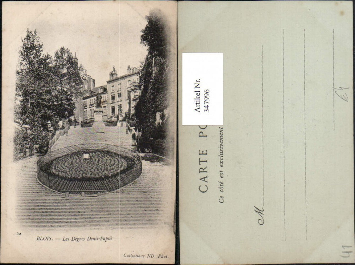 347996,Centre Loire-et-Cher Blois Les Degres Denis-Papin Stiegen Denkmal
