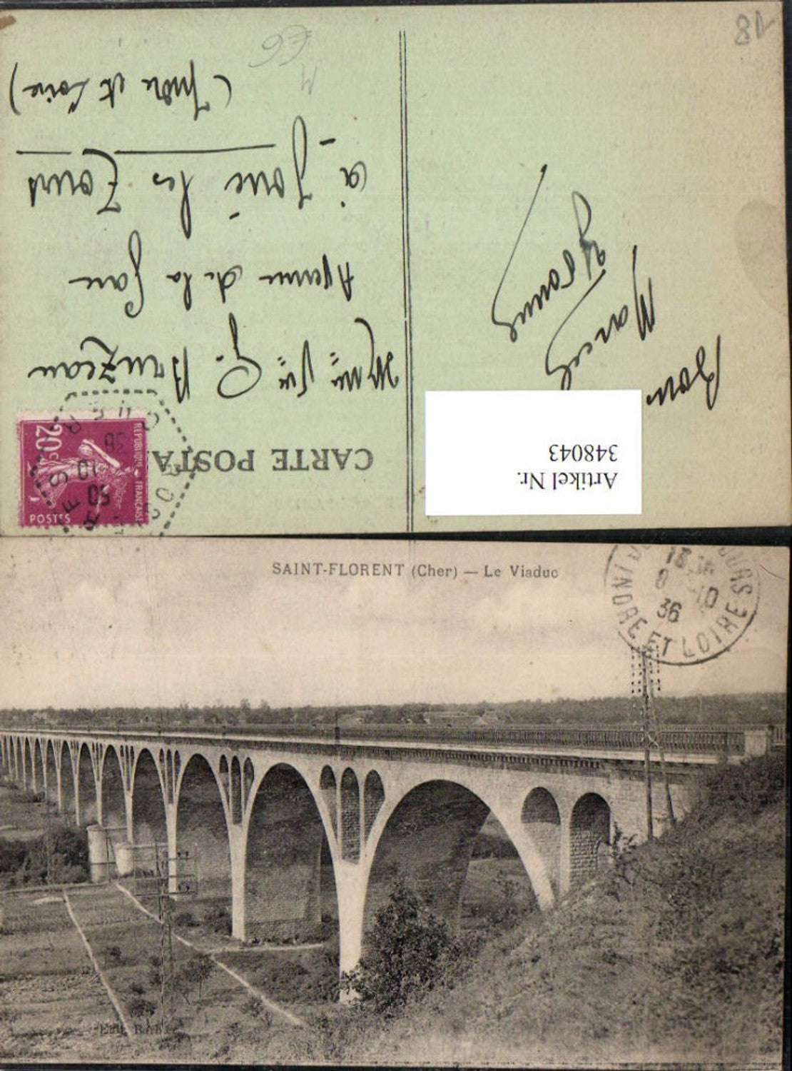 348043,Centre Cher Saint-Florent Le Viaduc Viadukt Brücke