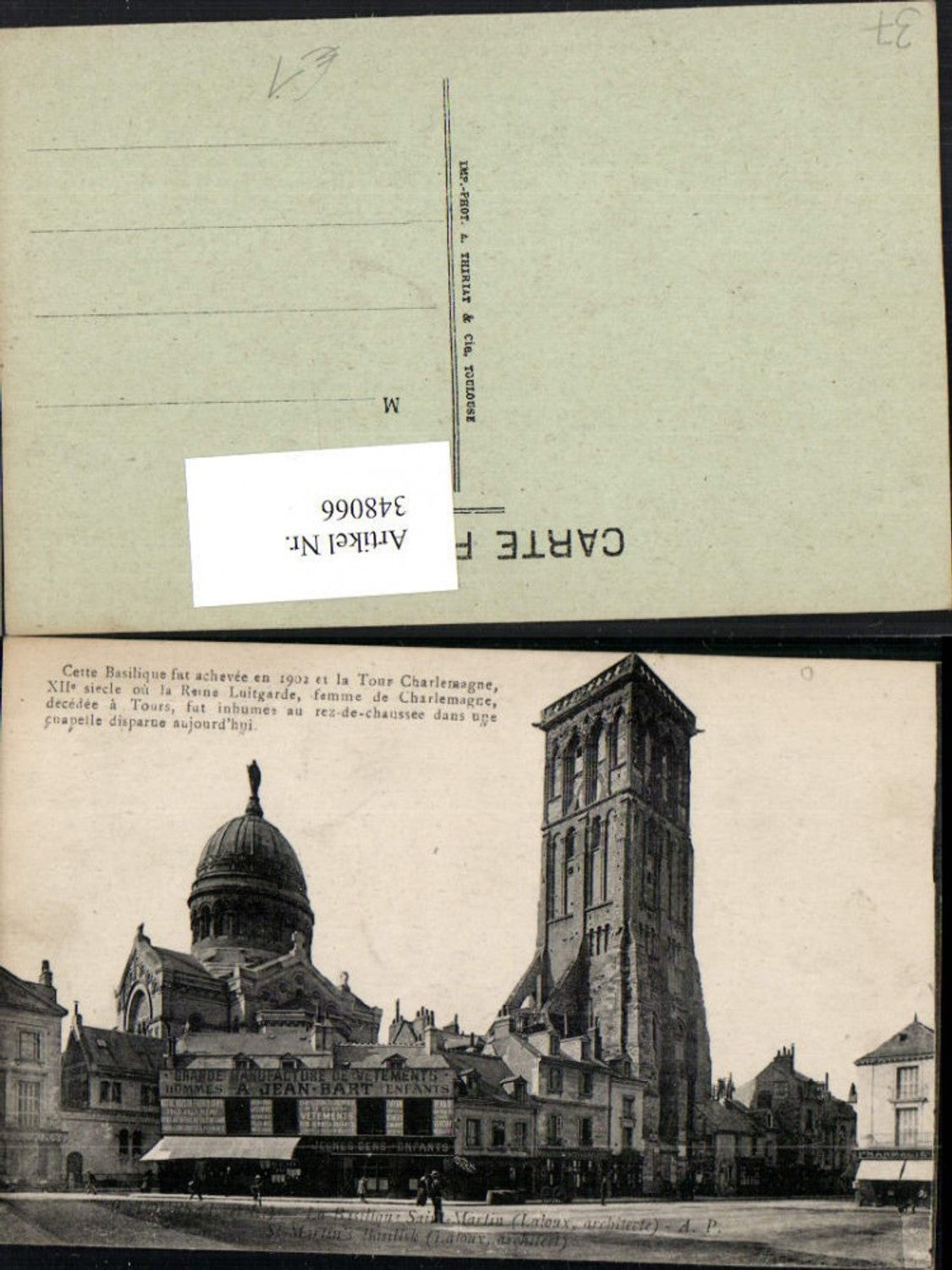 348066,Centre Indre-et-Loire Tours La Basilique Saint-Martin Kirche