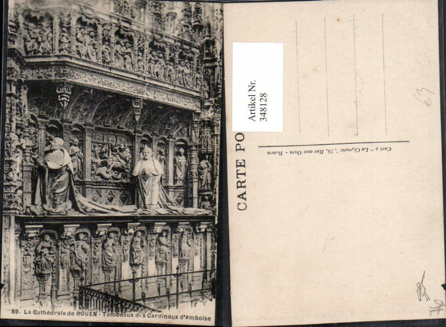 348128,Haute-Normandie Seine-Maritime Rouen Cathedrale Tombeaux Cardinaux Amboise Grabmal