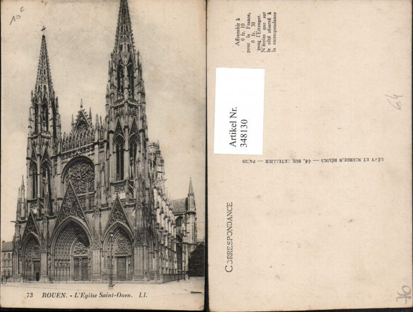 348130,Haute-Normandie Seine-Maritime Rouen L'Eglise Saint-Ouen Kirche