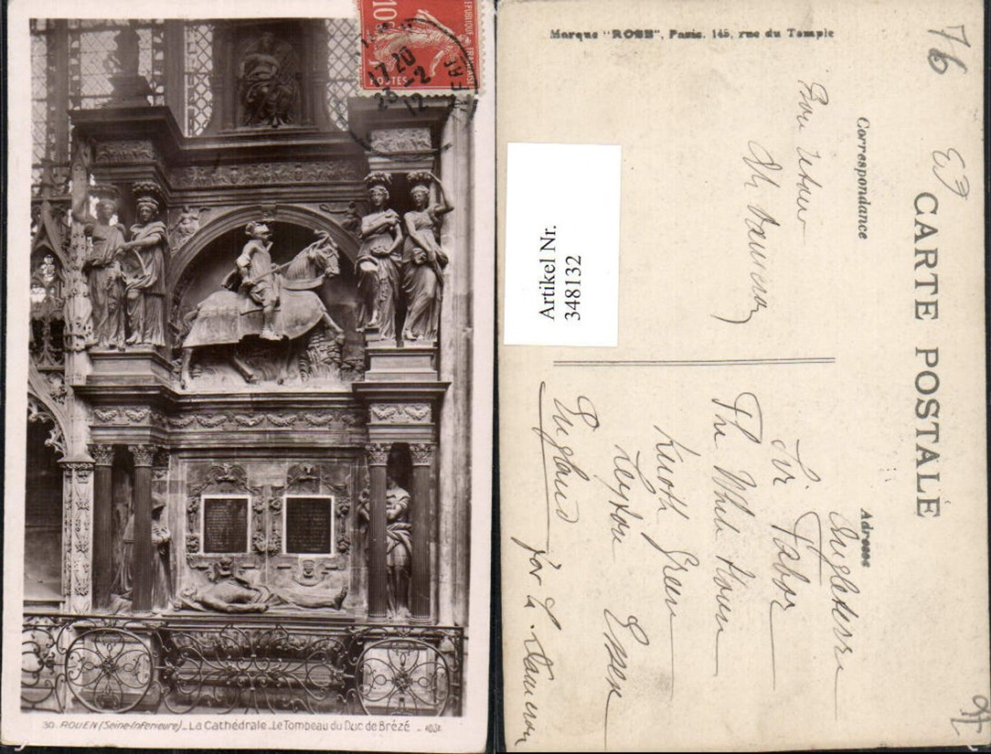 348132,Haute-Normandie Seine-Maritime Rouen Cathedrale Tombeau du Duc de Breze Grabmal