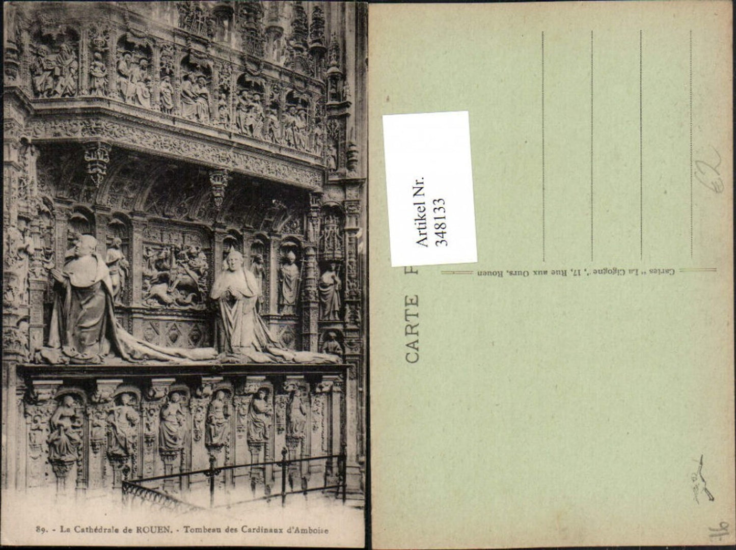 348133,Haute-Normandie Seine-Maritime Rouen Cathedrale Tombeau Cardinaux Amboise Grabmal