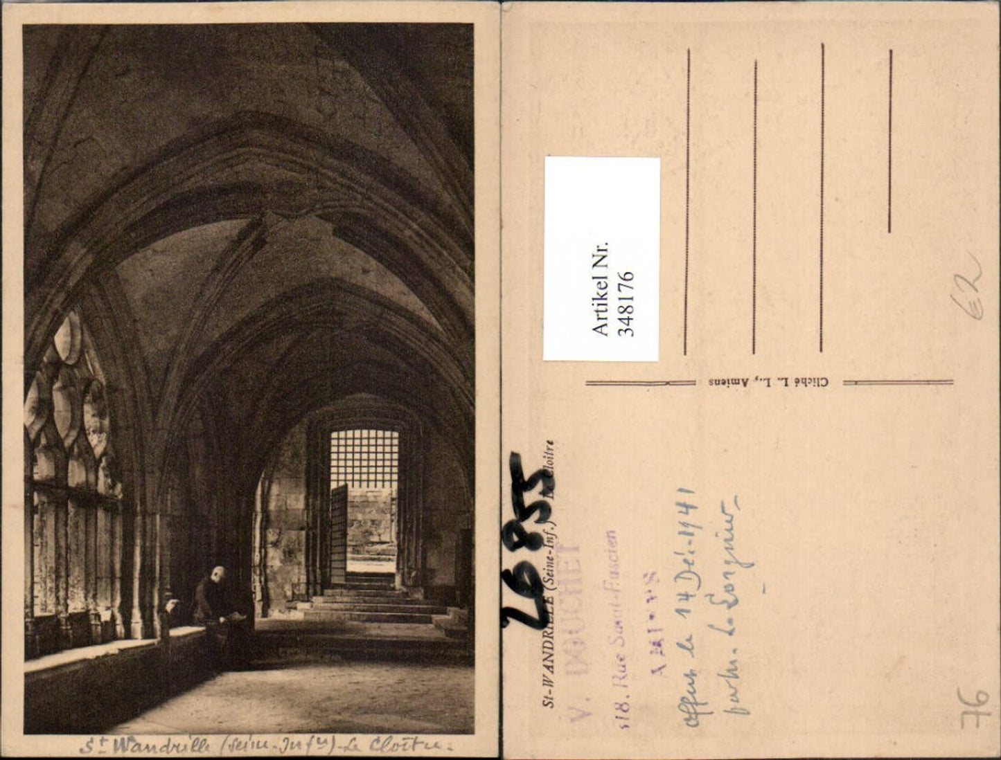 348176,Haute-Normandie Seine-Maritime Saint-Wandrille Le Cloitre Kloster