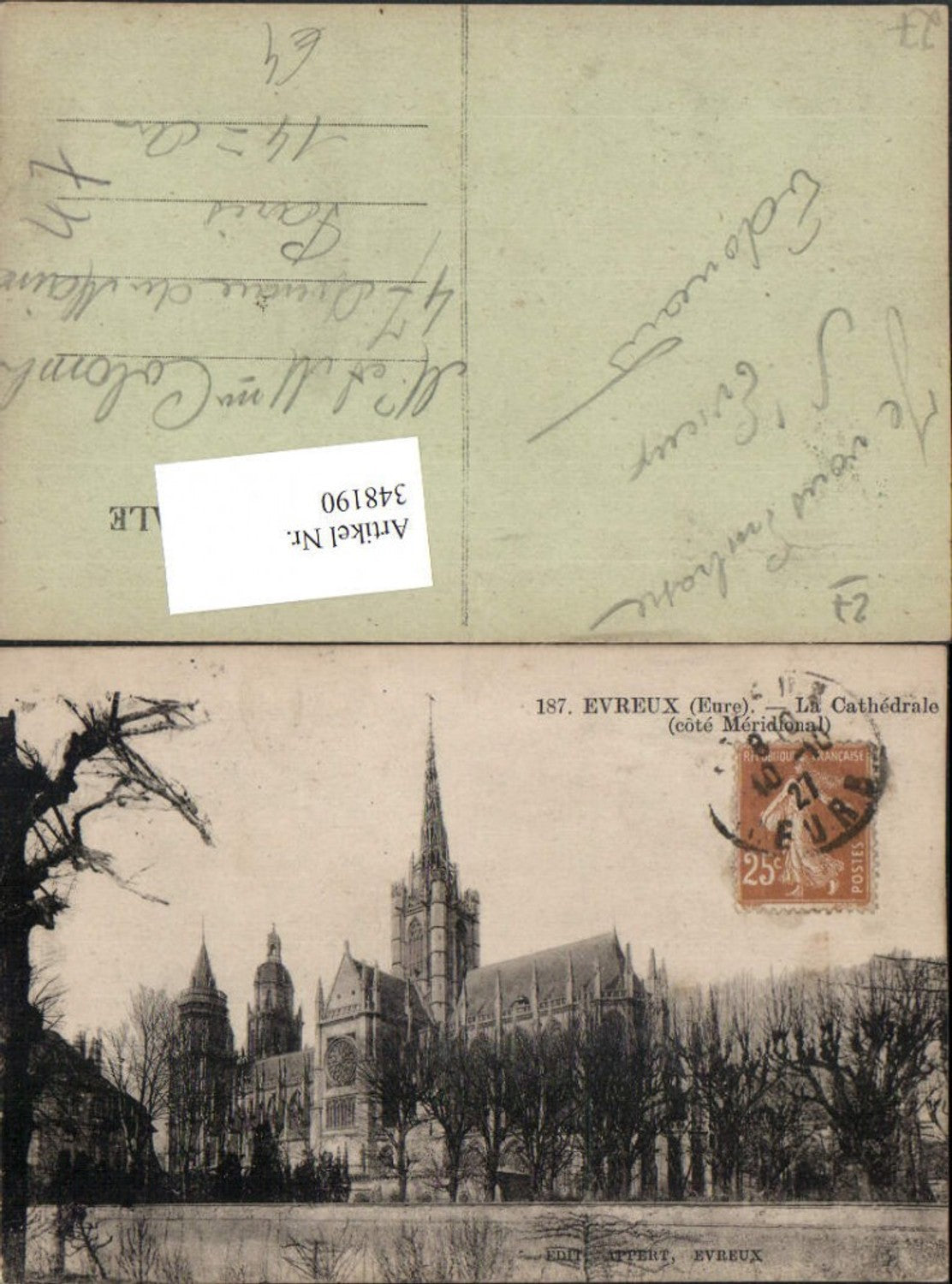 348190,Haute-Normandie Eure Evreux La Cathedrale Kirche