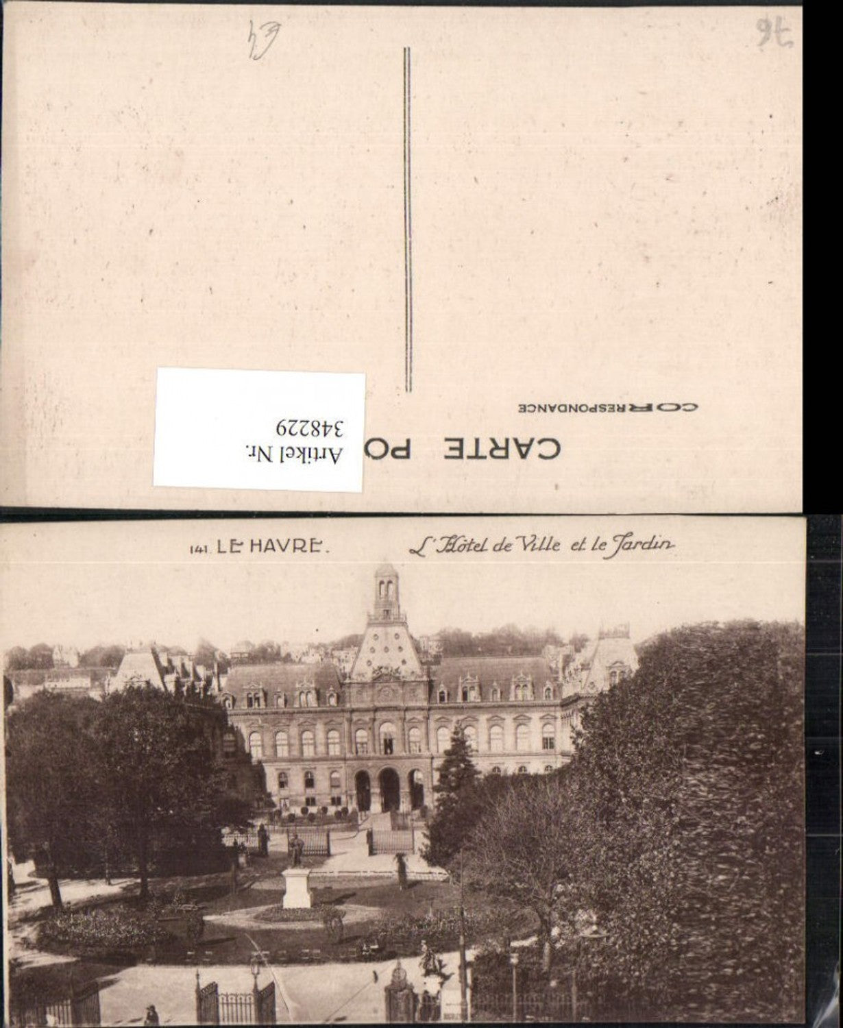 348229,Haute-Normandie Seine-Maritime Le Havre L'Hotel de Ville et le Jardin Rathaus