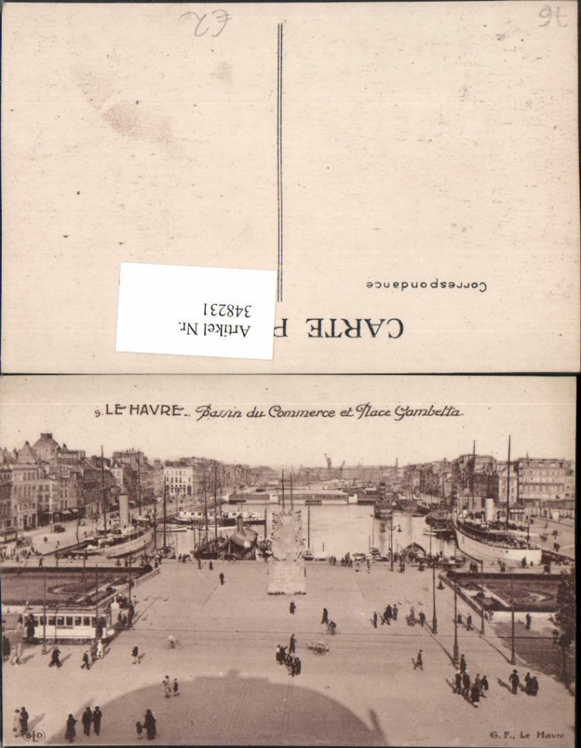 348231,Haute-Normandie Seine-Maritime Le Havre Bassin du Commerce et Place Gambetta Hafen