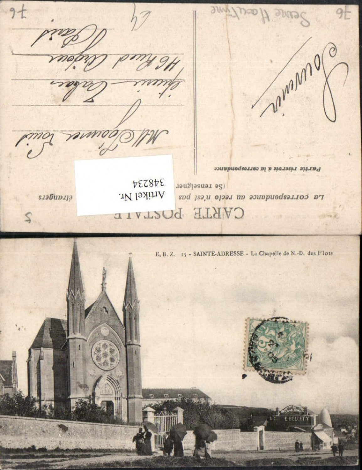 348234,Haute-Normandie Seine-Maritime Sainte-Adresse La Chapelle de Notre-Dame des Flots Kirche