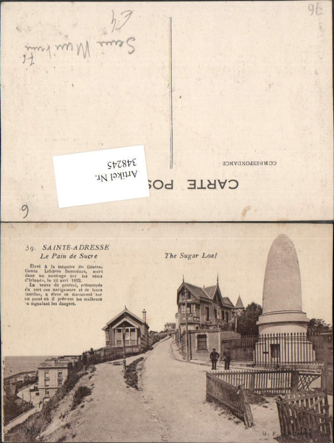 348245,Haute-Normandie Seine-Maritime Sainte-Adresse Le Pain se Sucre Turm Zuckerhut