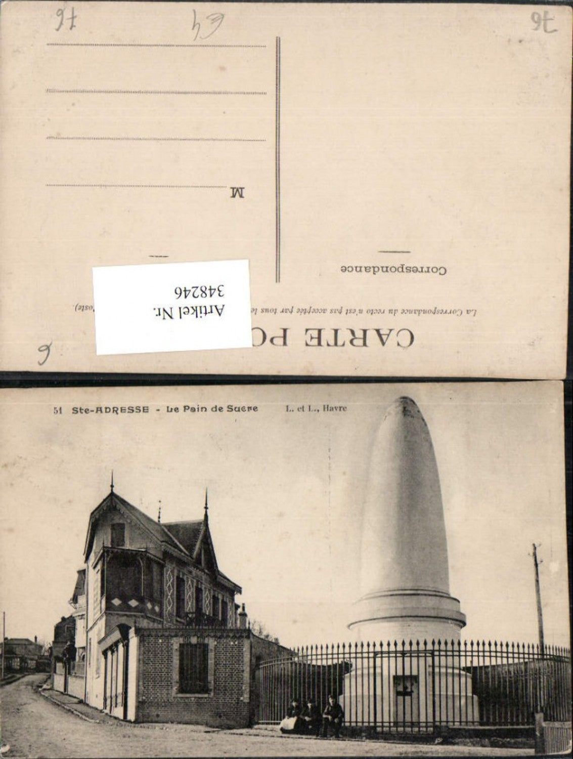 348246,Haute-Normandie Seine-Maritime Ste-Adresse Le Pain de Sucre Turm Zuckerhut