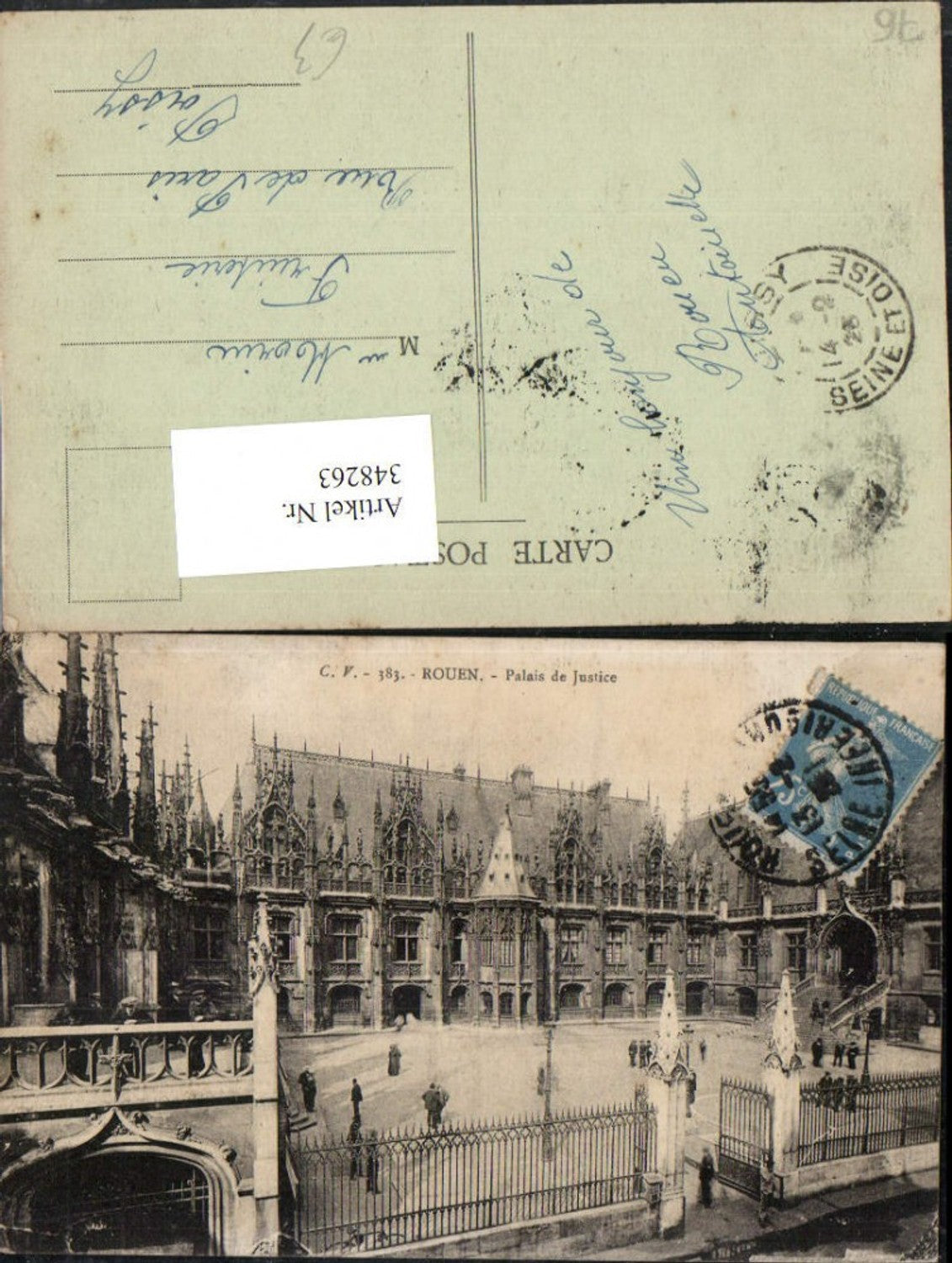 348263,Haute-Normandie Seine-Maritime Rouen Palais de Justice Justizpalast