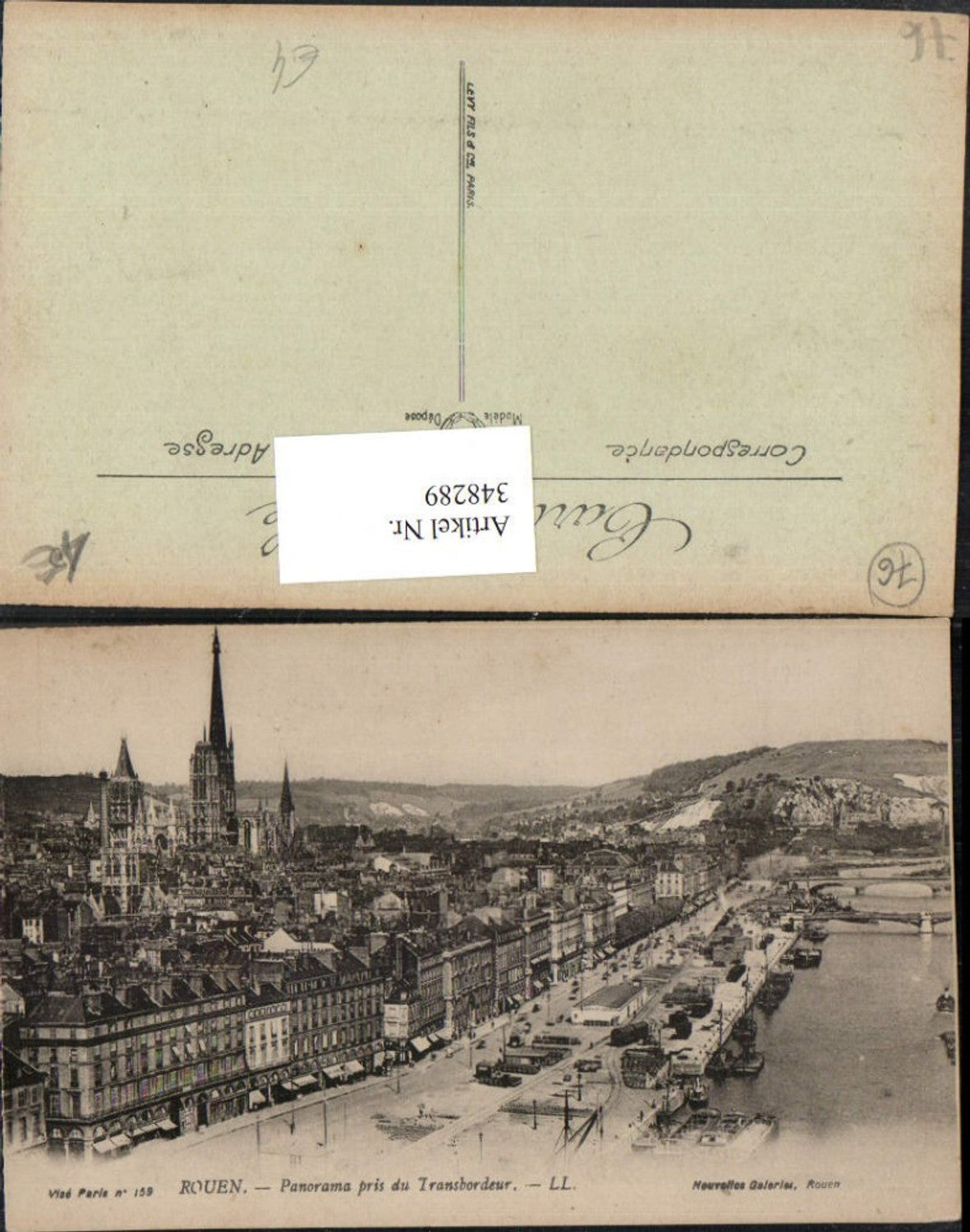 348289,Haute-Normandie Seine-Maritime Rouen Panorama pris du Transbordeur Totale