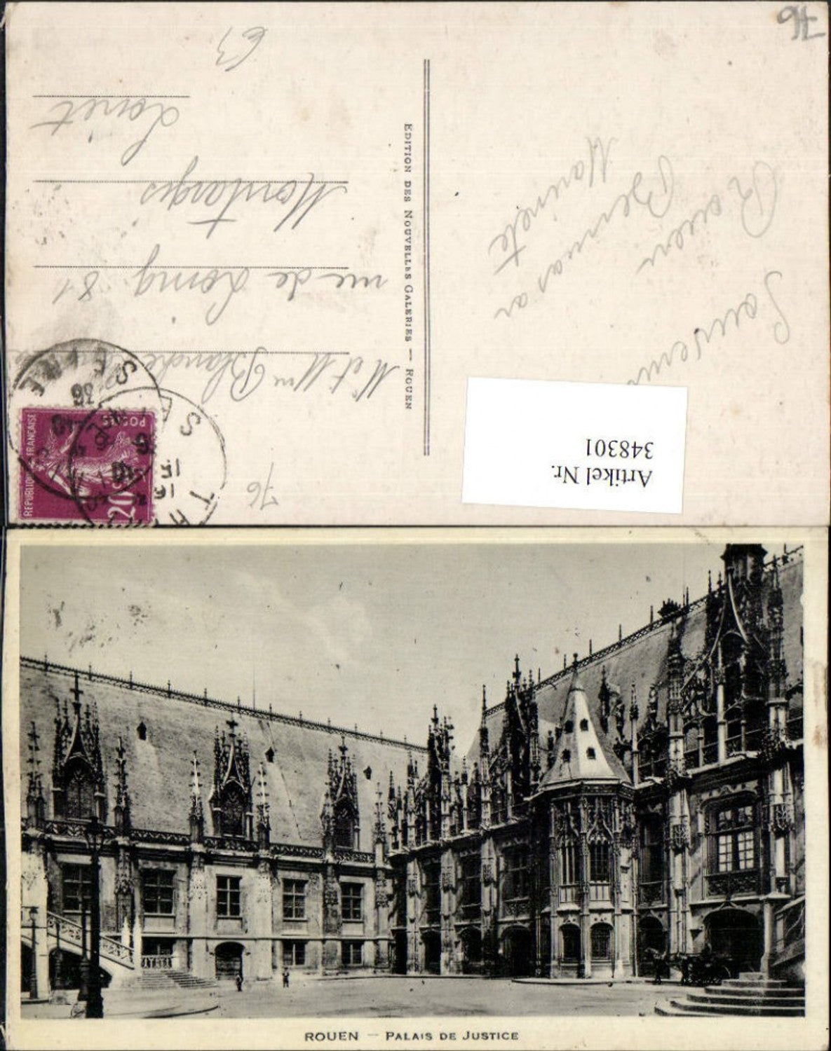 348301,Haute-Normandie Seine-Maritime Rouen Palais de Justice Justizpalast