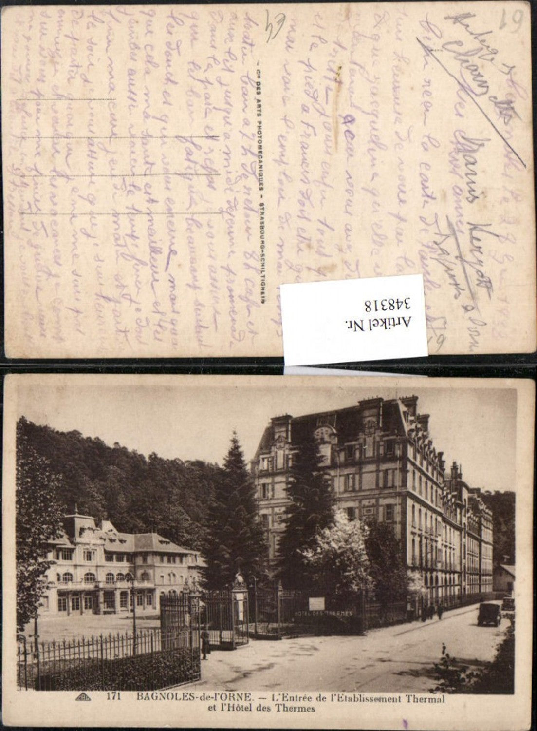 348318,Basse-Normandie Orne Bagnoles-de-l'Orne Entree Etablissement Thermal et Hotel des Thermes