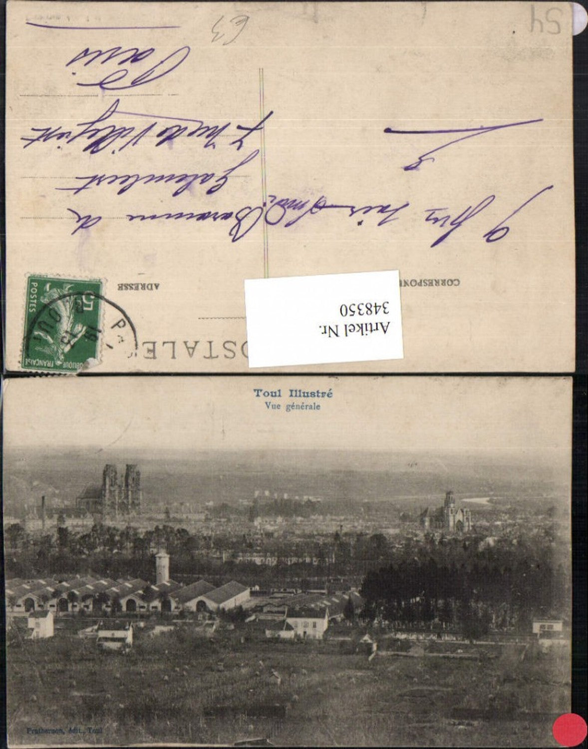 348350,Lothringen Meurthe-et-Moselle Toul Vue generale Totale