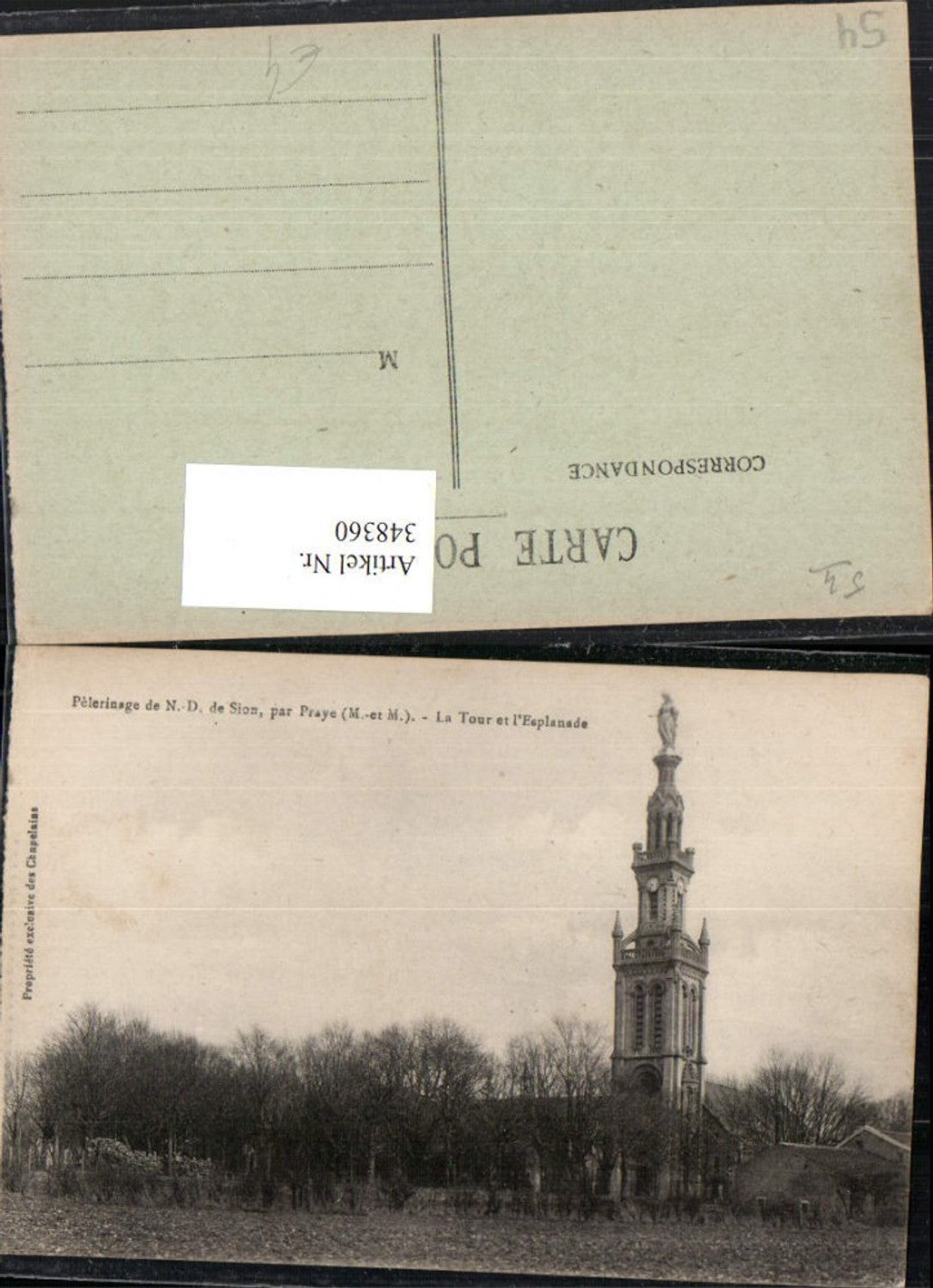 348360,Lothringen Meurthe-et-Moselle Pelerinage de Notre-Dame de Sion La Tour et l'Esplanade