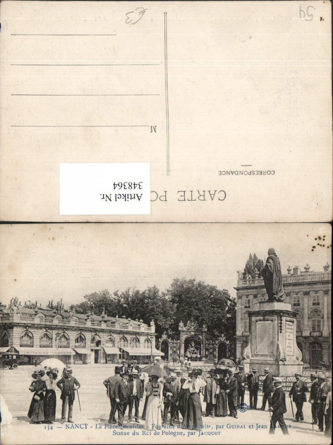 348364,Lothringen Meurthe-et-Moselle Nancy La Place Stanislas Fontaine Amphitrite Statue Denkmal