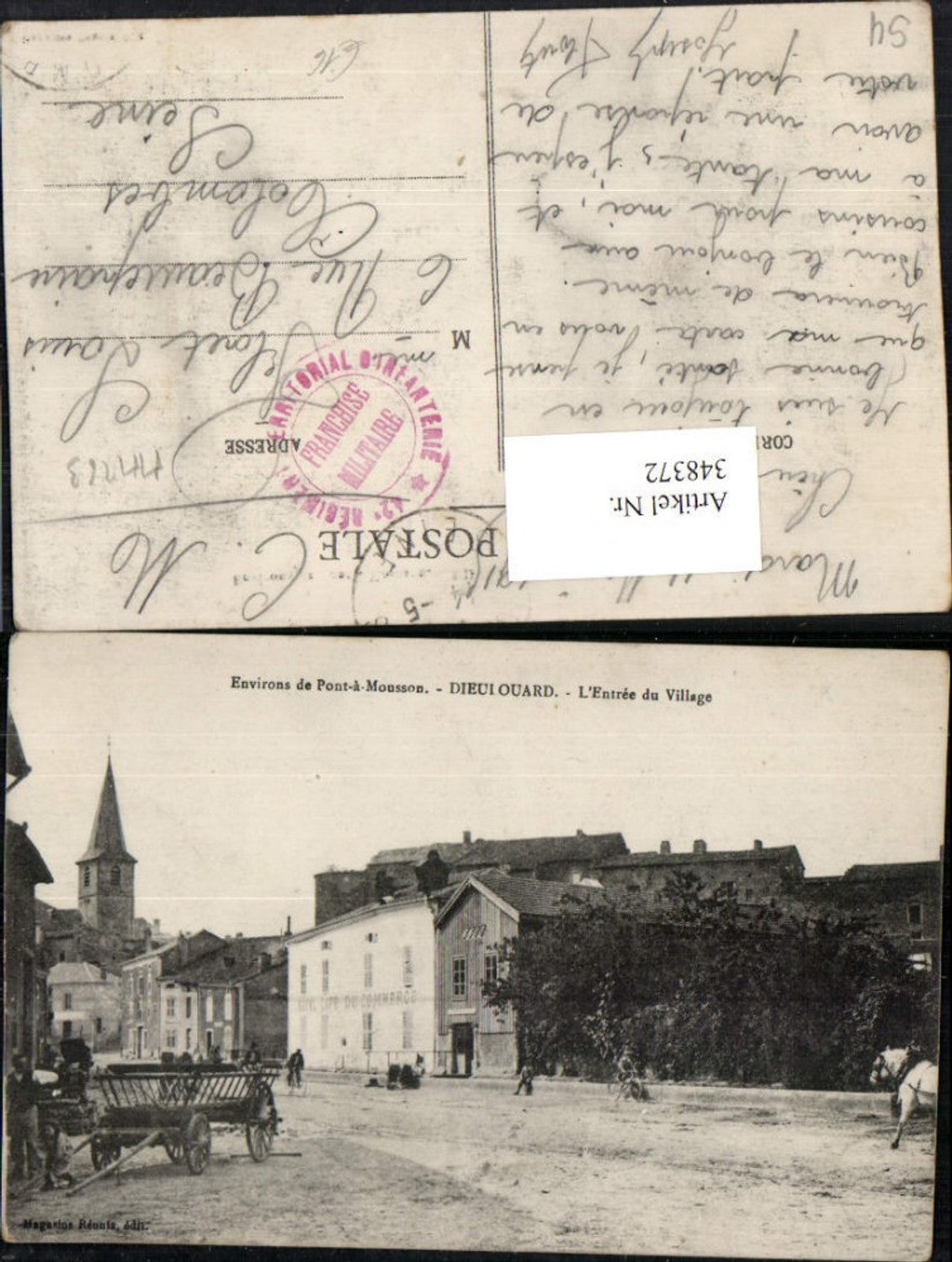 348372,Lothringen Meurthe-et-Moselle Dieulouard L'Entree du Village Straßenansicht