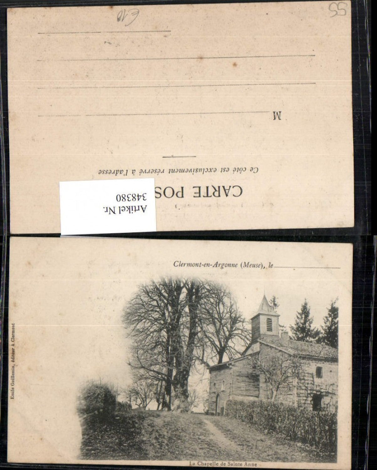 348380,Lothringen Meuse Clermont-en-Argonne La Chapelle de Sainte Anne Kapelle