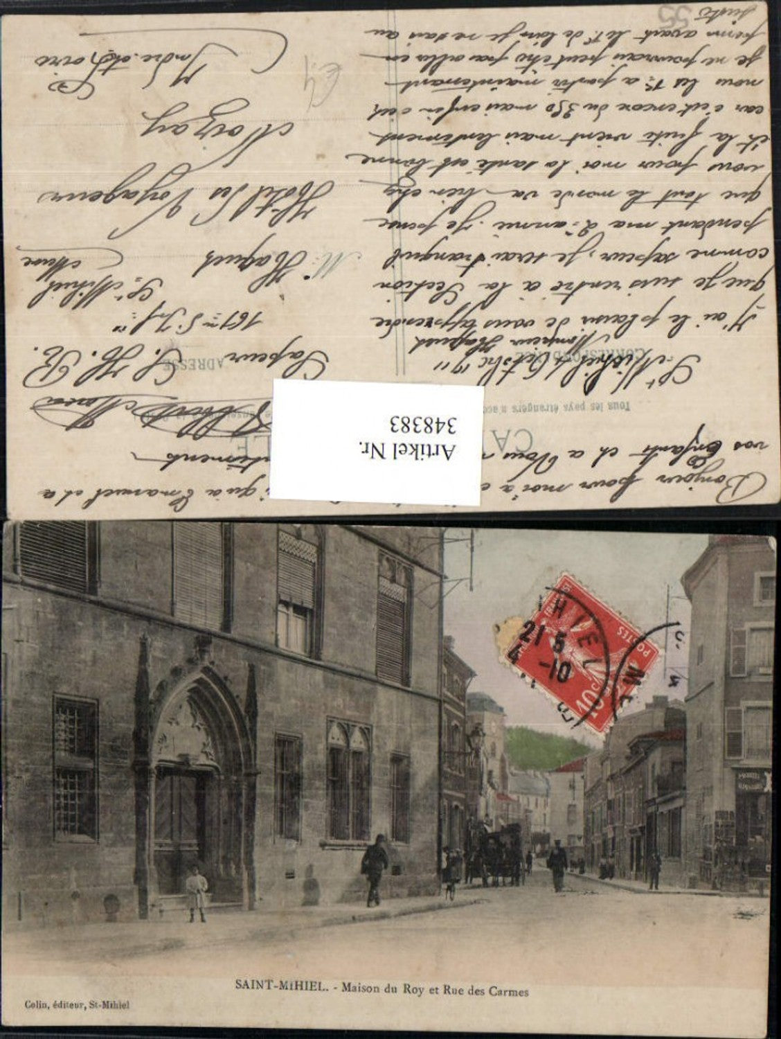 348383,Lothringen Meuse Saint-Mihiel Maison du Roy et Rue des Carmes Straßenansicht