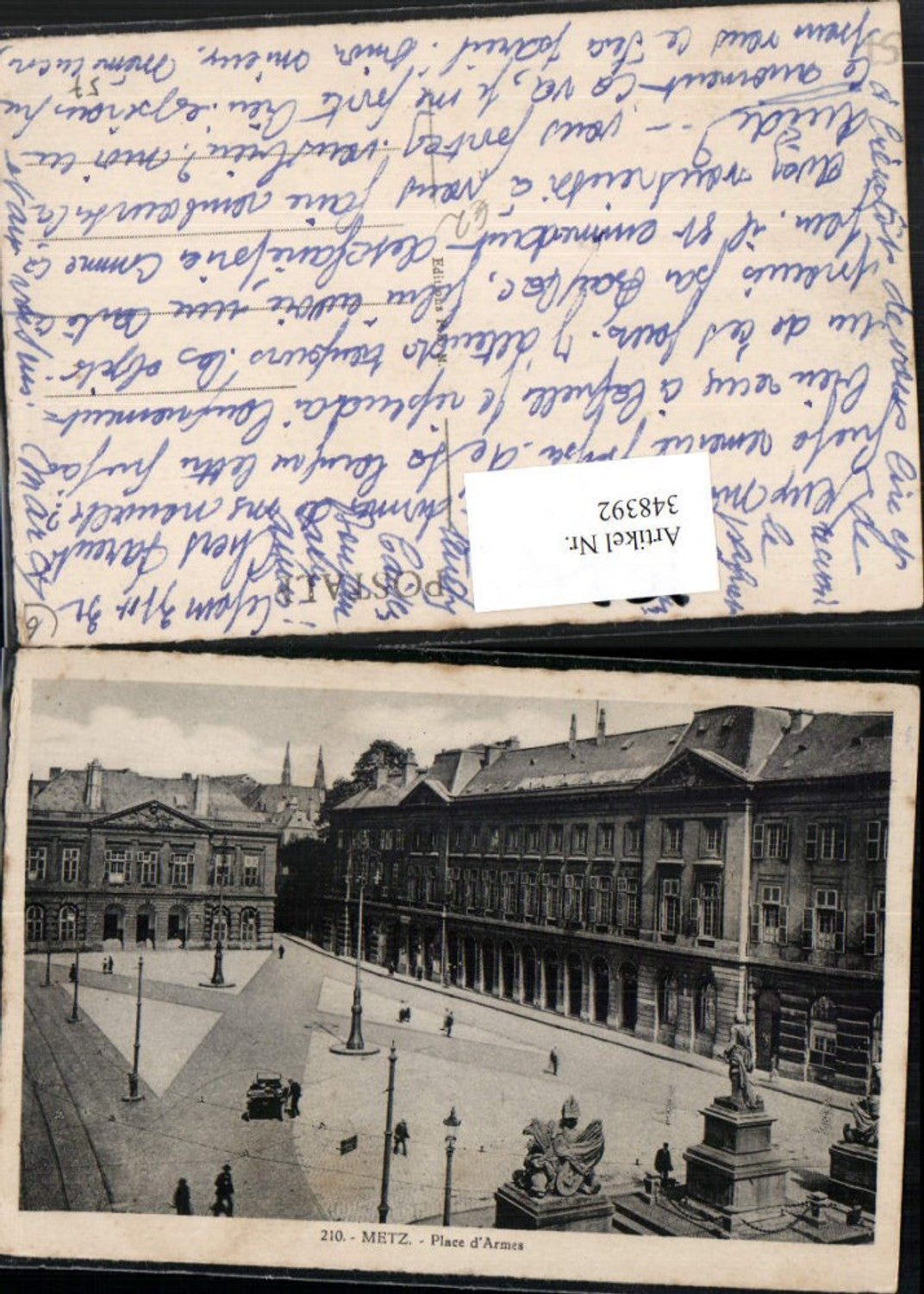 348392,Lothringen Moselle Metz Place d'Armea Platz Denkmal