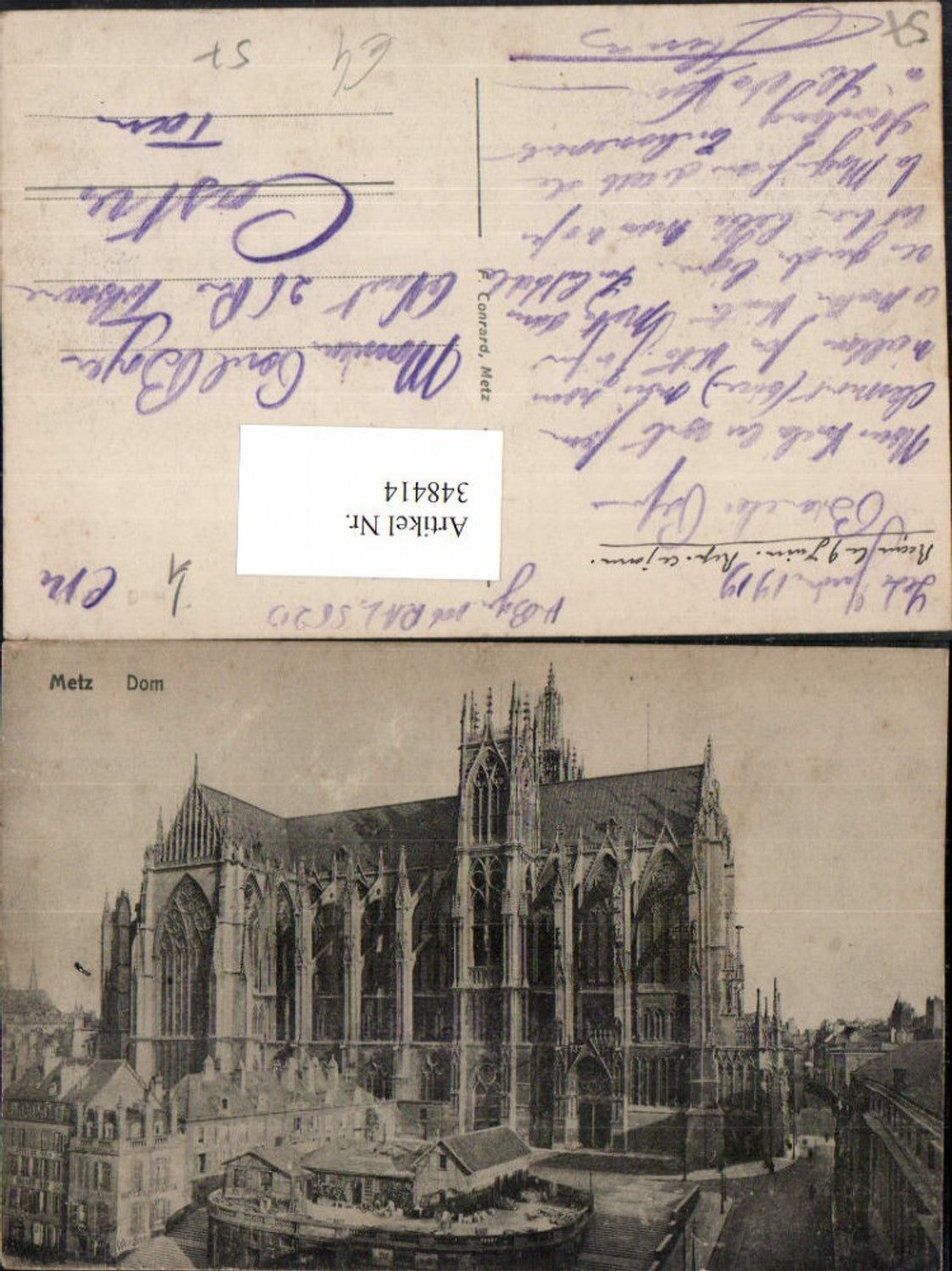 348414,Lothringen Moselle Metz Dom Kirche