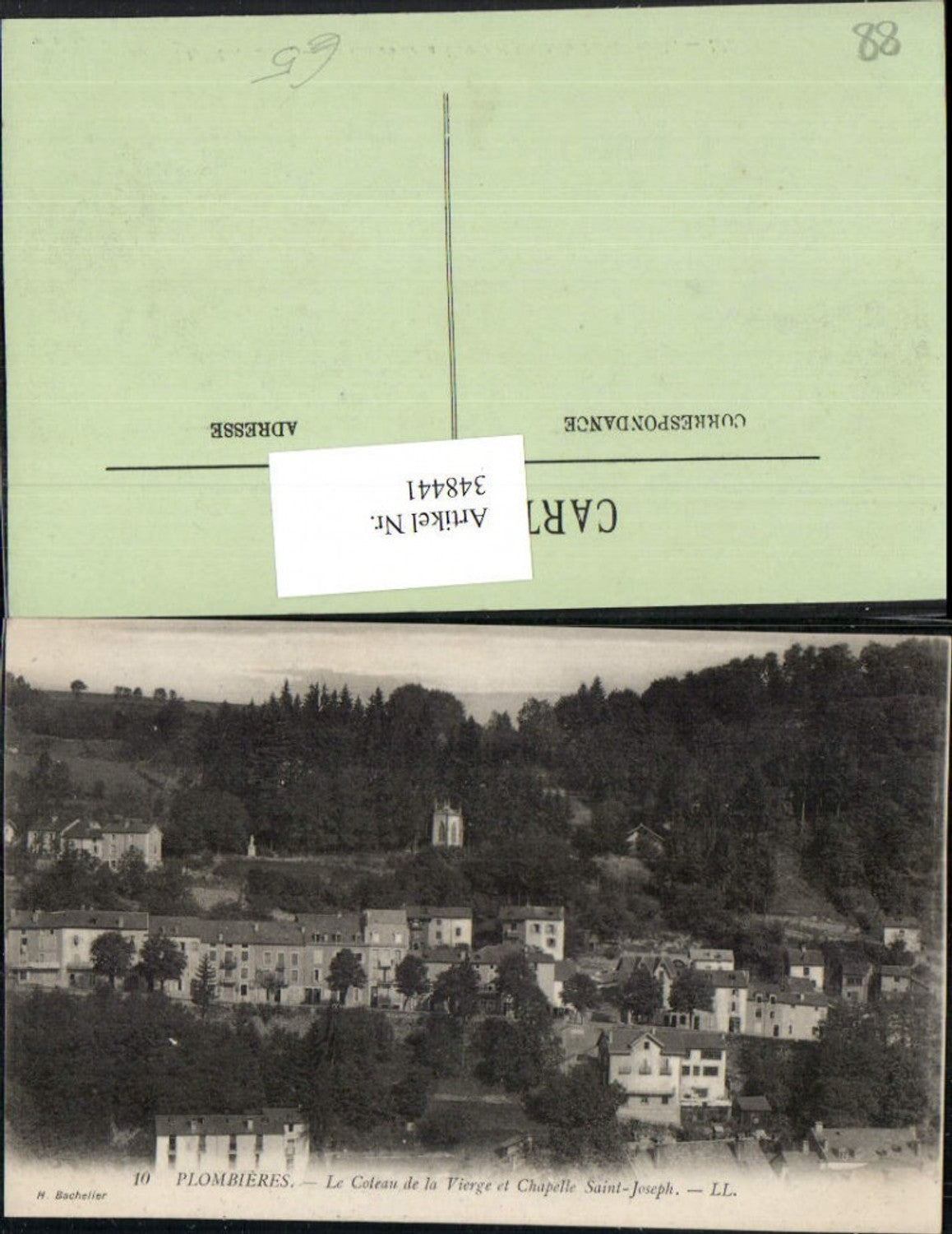 348441,Lothringen Vosges Plombieres Le Coteau de la Vierge et Chapelle Saint-Joseph Teilansicht