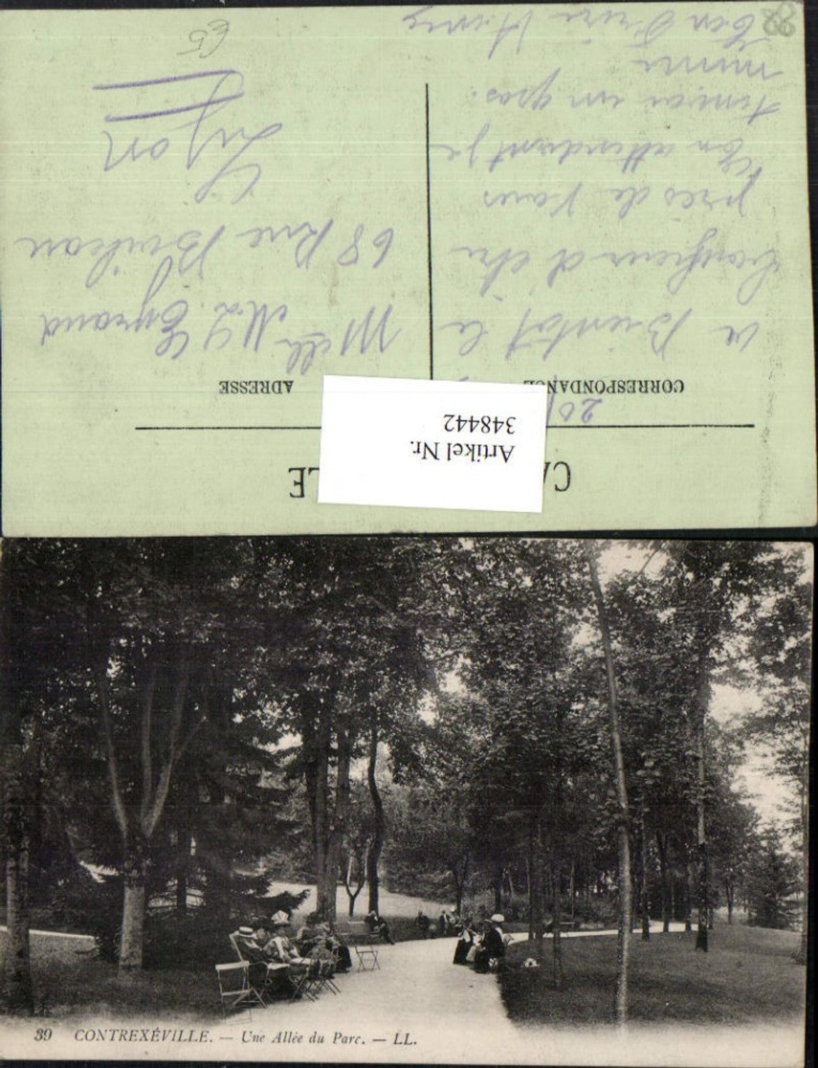 348442,Lothringen Vosges Contrexeville Une Allee du Parc Park