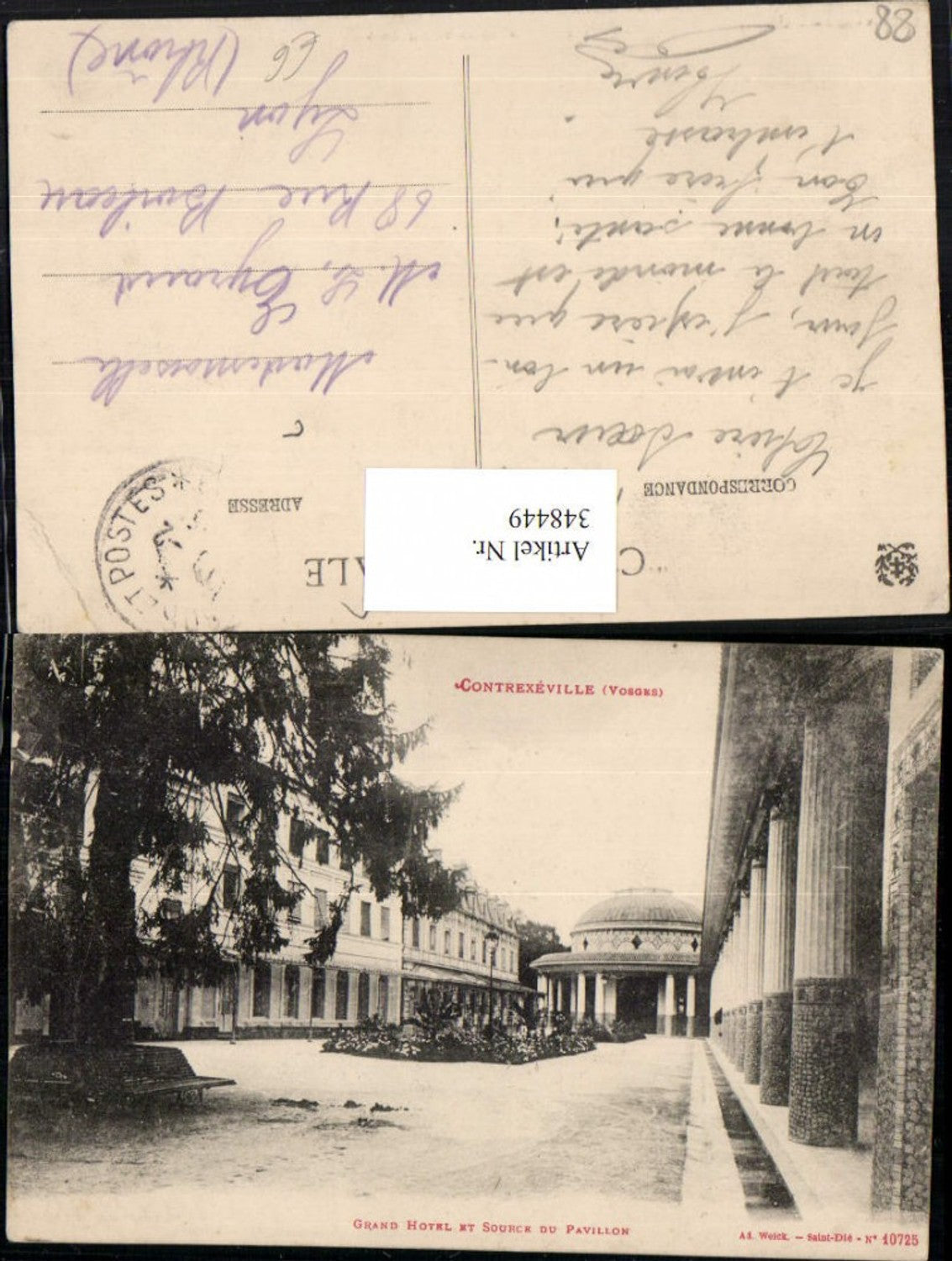 348449,Lothringen Vosges Contrexeville Grand Hotel et Source du Pavillon