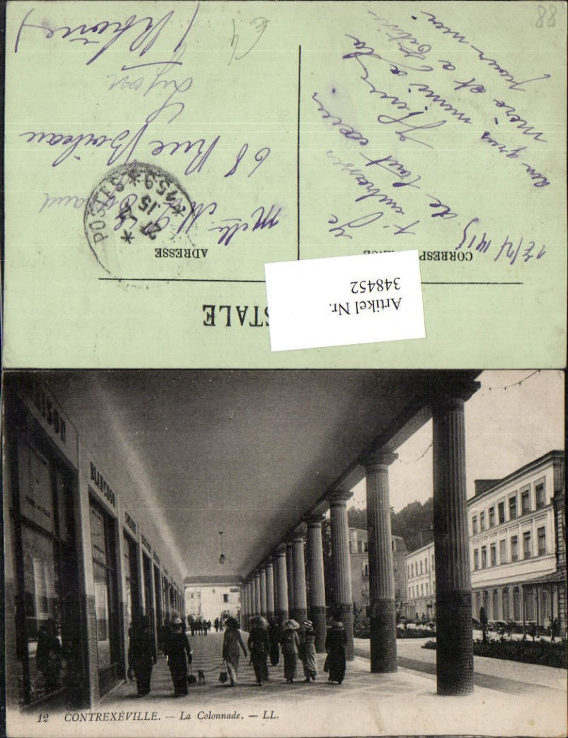 348452,Lothringen Vosges Contrexeville La Colonnade Säulen