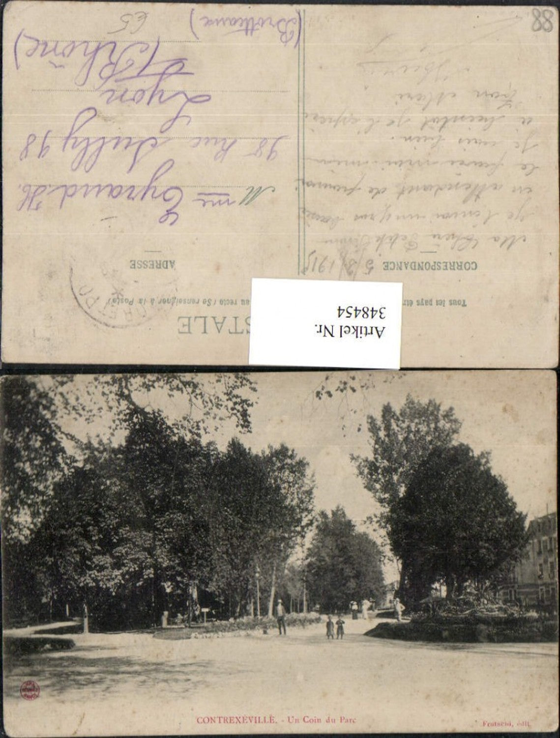 348454,Lothringen Vosges Contrexeville Un Coin du Parc Park