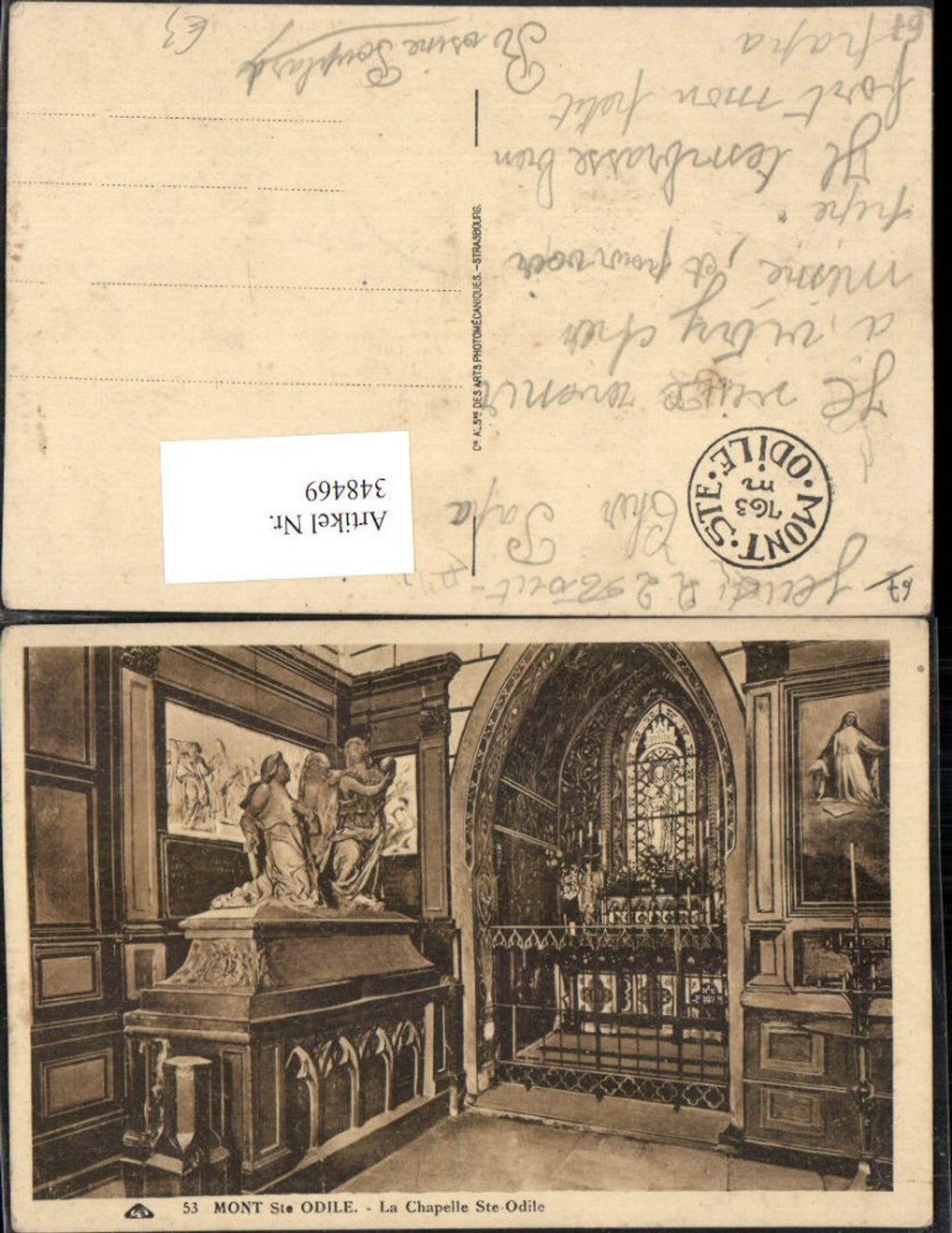 348469,Elsass Bas-Rhin Mont Ste-Odile La Chapelle Ste-Odile Kapelle