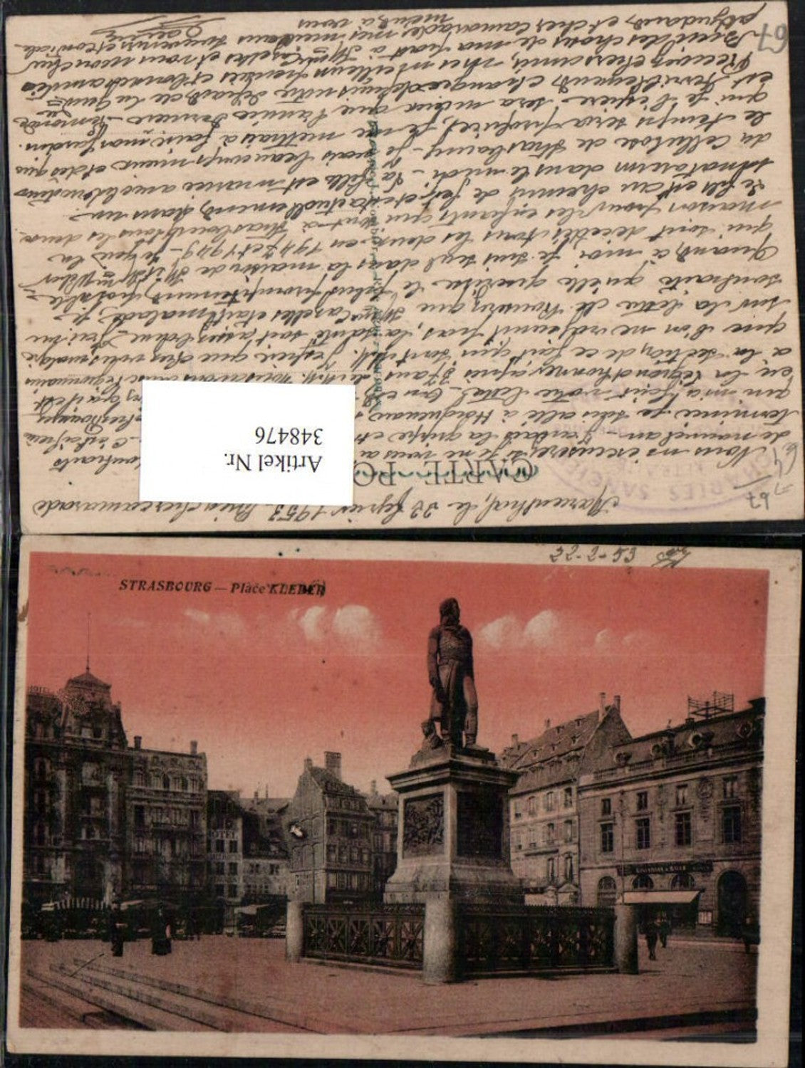 348476,Elsass Bas-Rhin Strasbourg Straßburg Place Kleber Denkmal