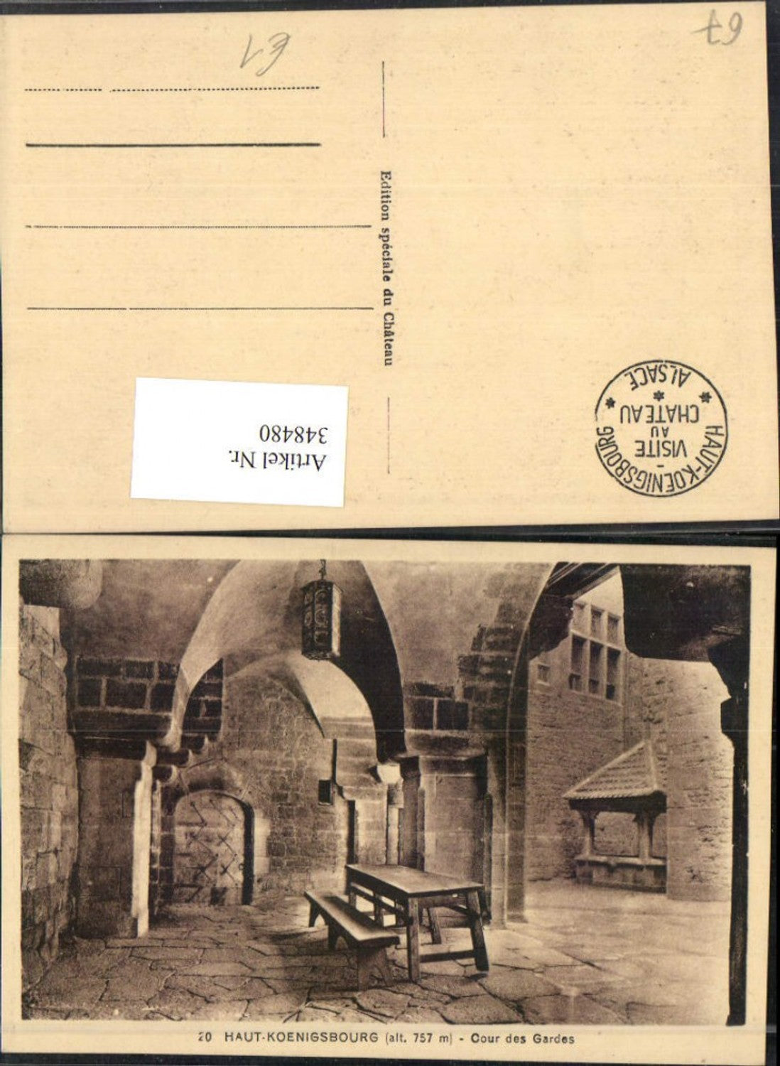 348480,Elsass Bas-Rhin Haut-Koenigsbourg Burg b. Orschwiller Cour des Gardes
