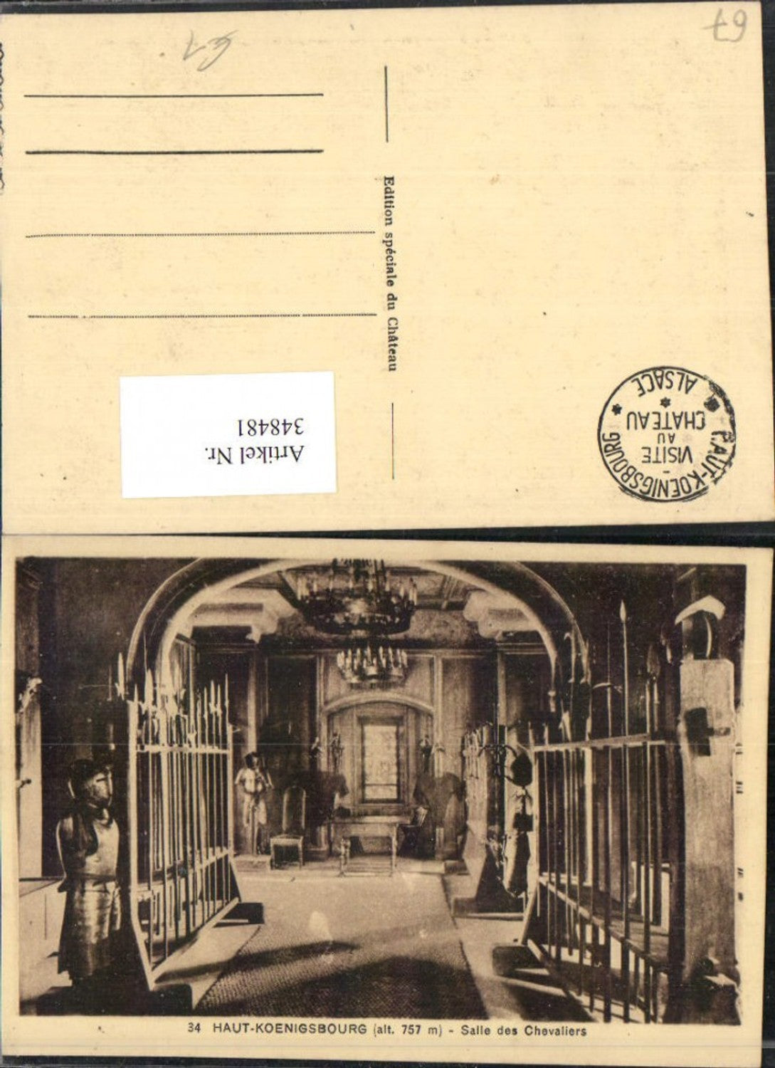 348481,Elsass Bas-Rhin Haut-Koenigsbourg Burg b. Orschwiller Salle des Chevaliers